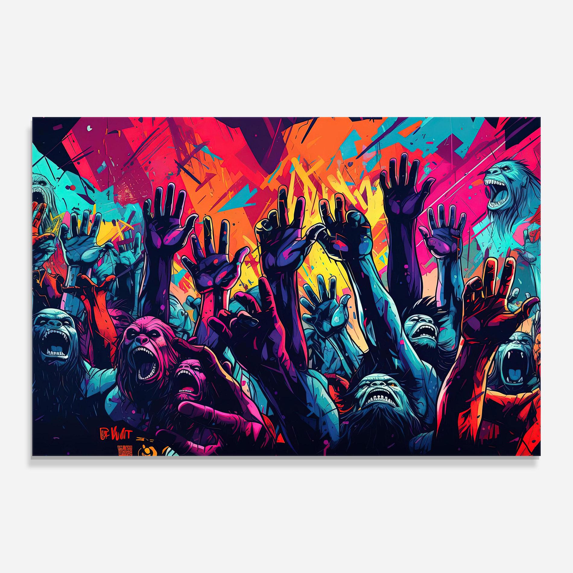 Üvegkép Graffiti Animals mockup 0