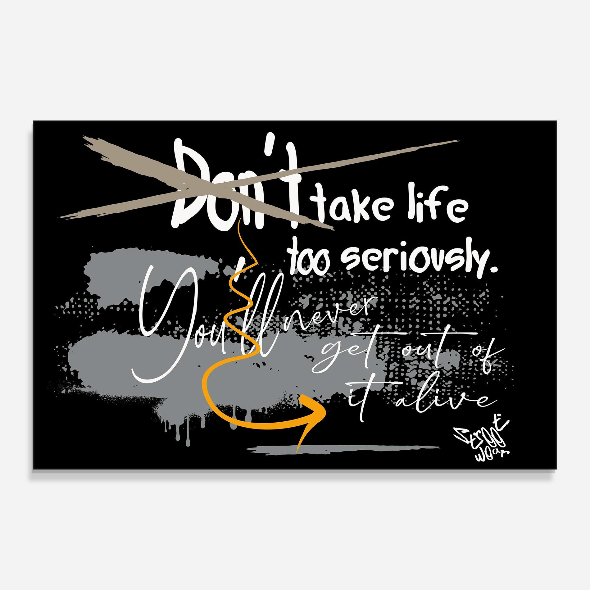 Üvegkép Grey Orange Graffiti mockup 0
