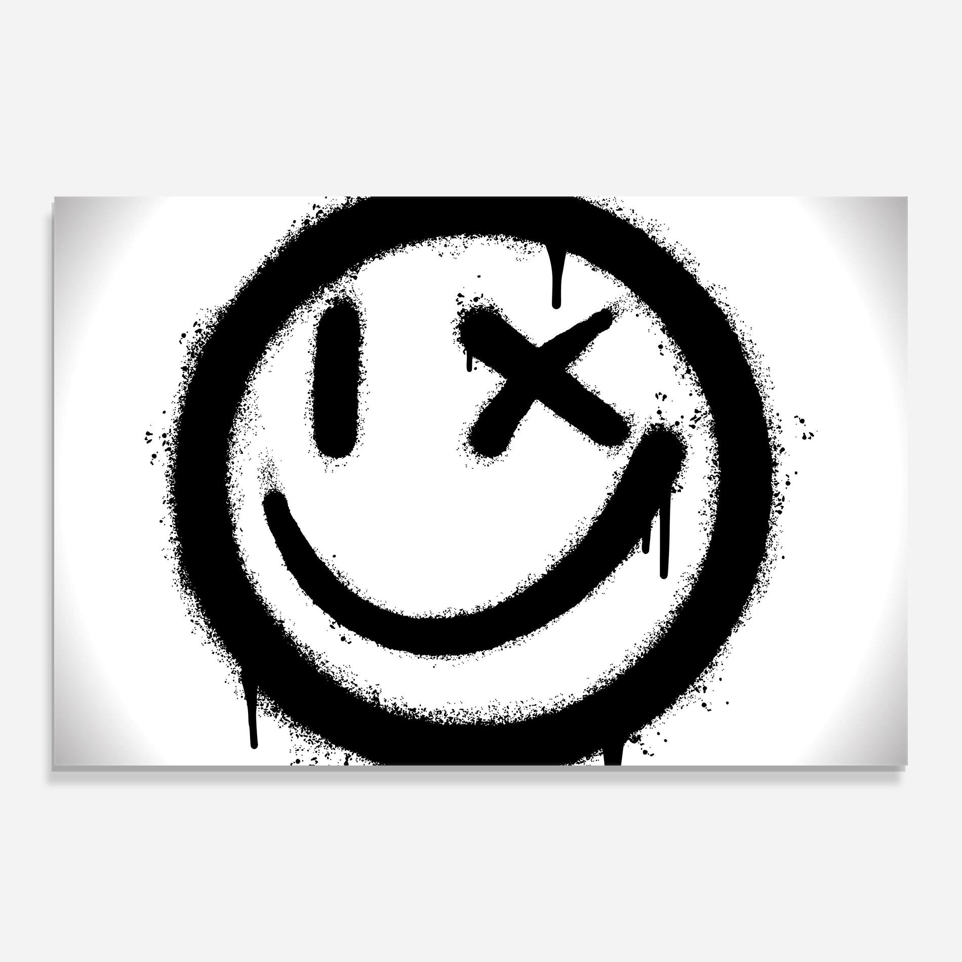 Üvegkép Smiley Face Spray mockup 0