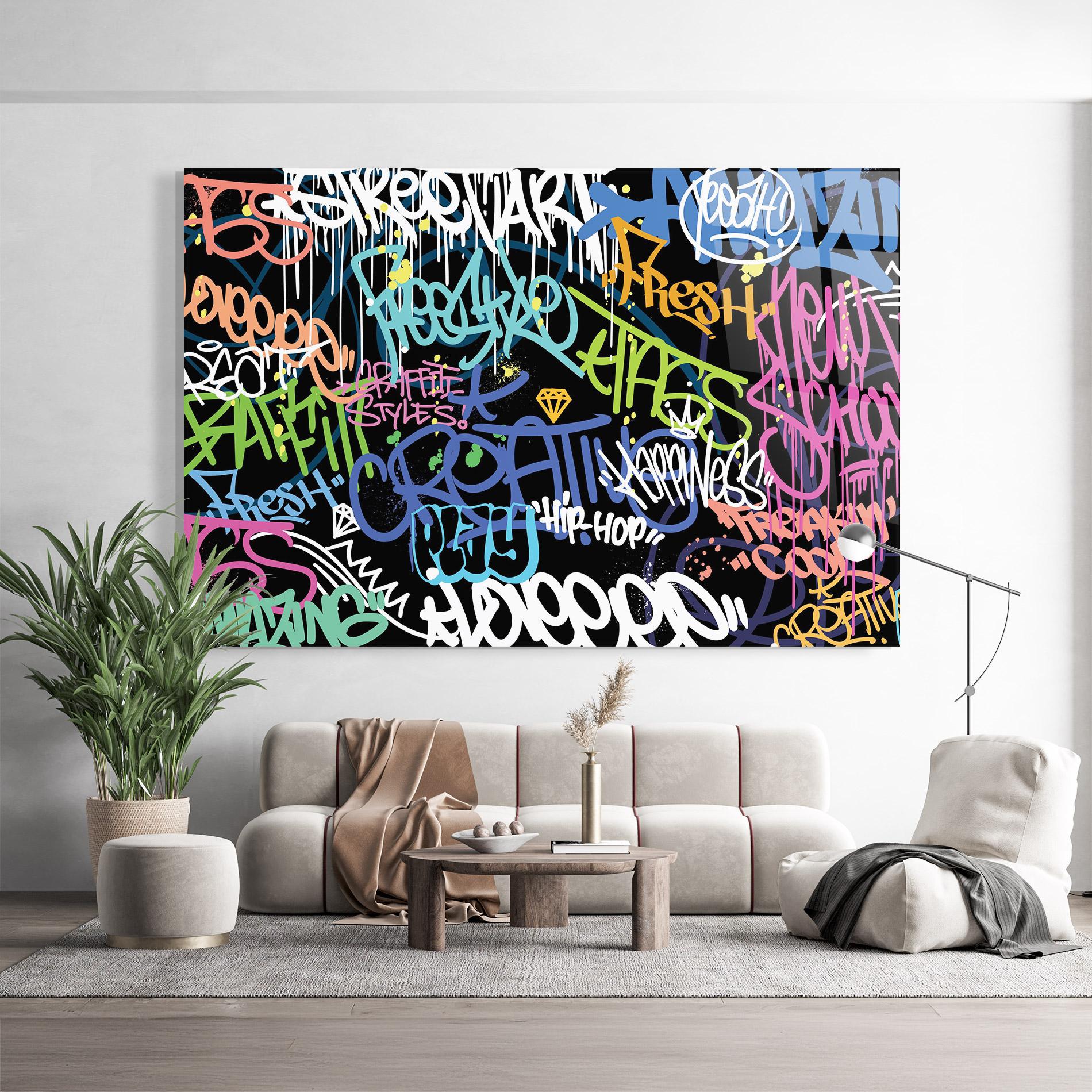 Üvegkép Colorful Tags mockup 9