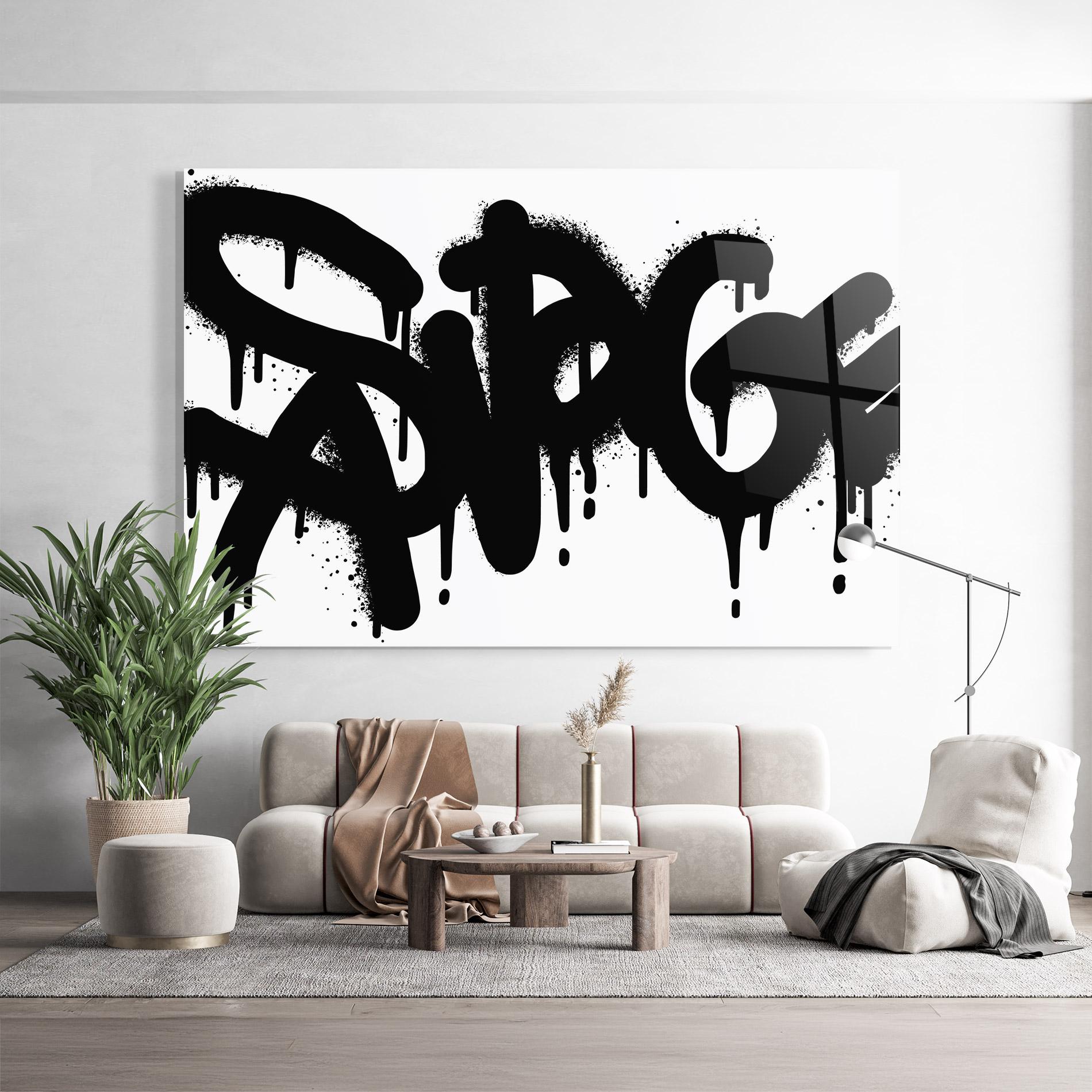 Üvegkép Graffiti Savage mockup 9