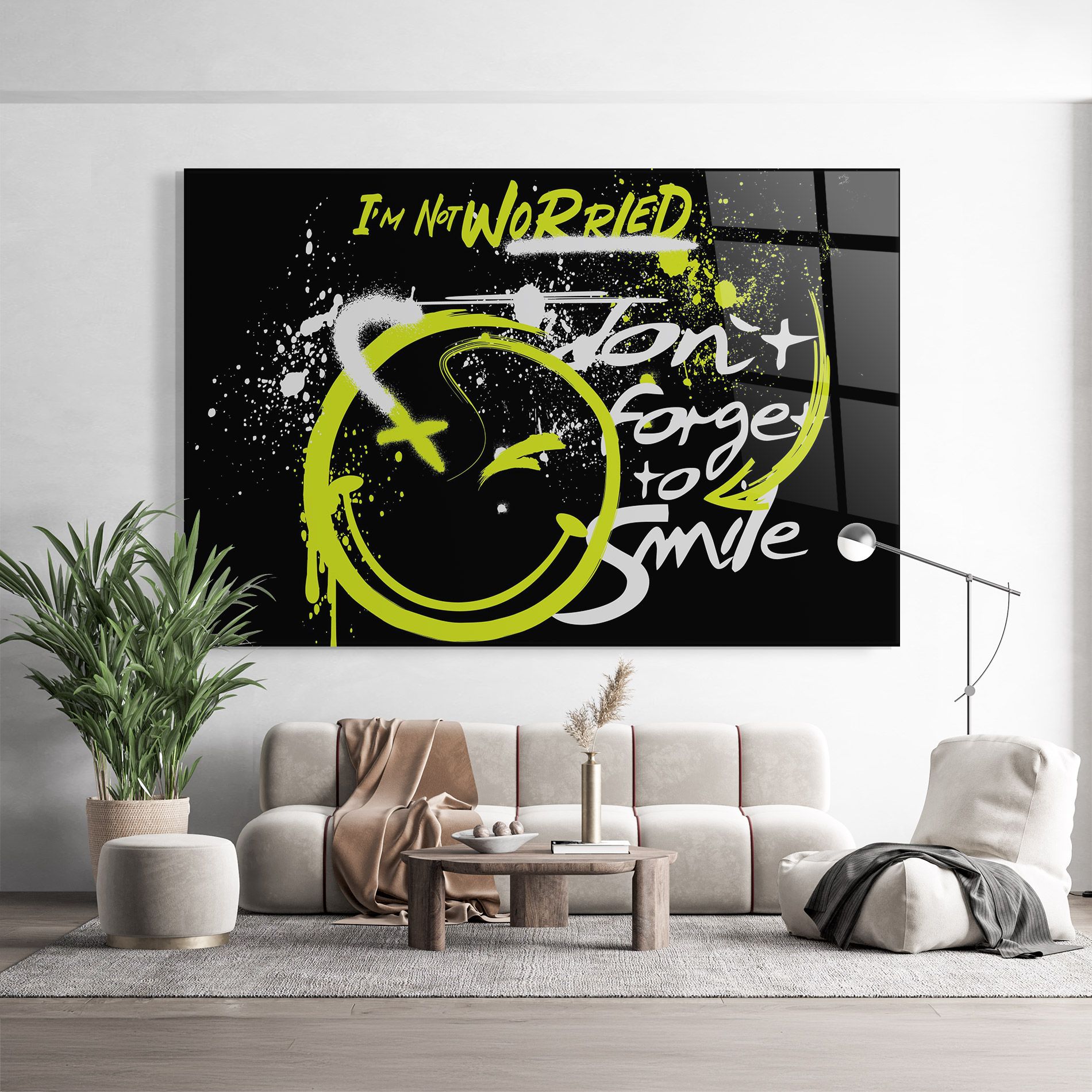 Green Smile Graffiti mockup 9
