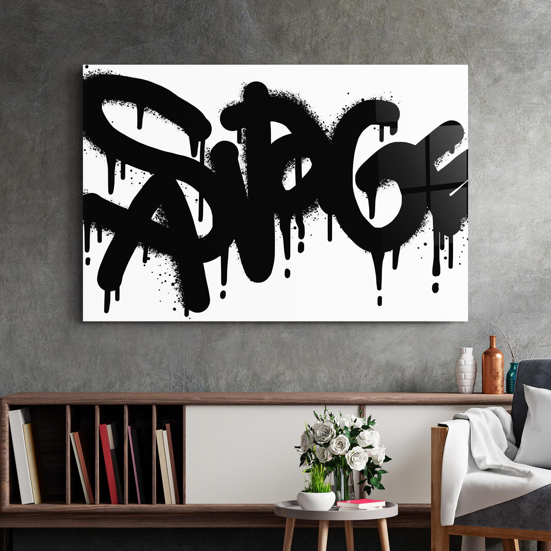 Üvegkép Graffiti Savage mockup 2