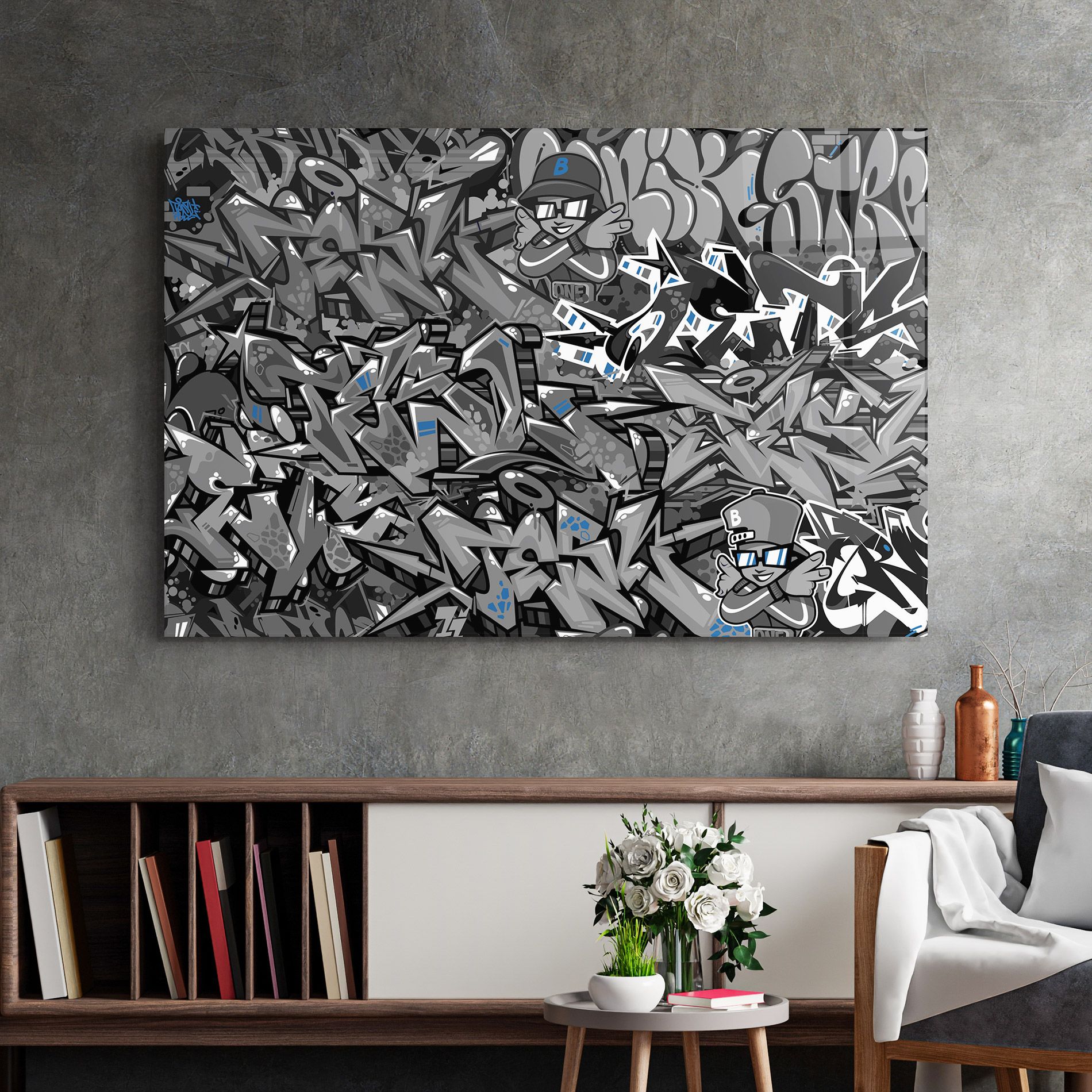 Grey Blue Graffiti mockup 2