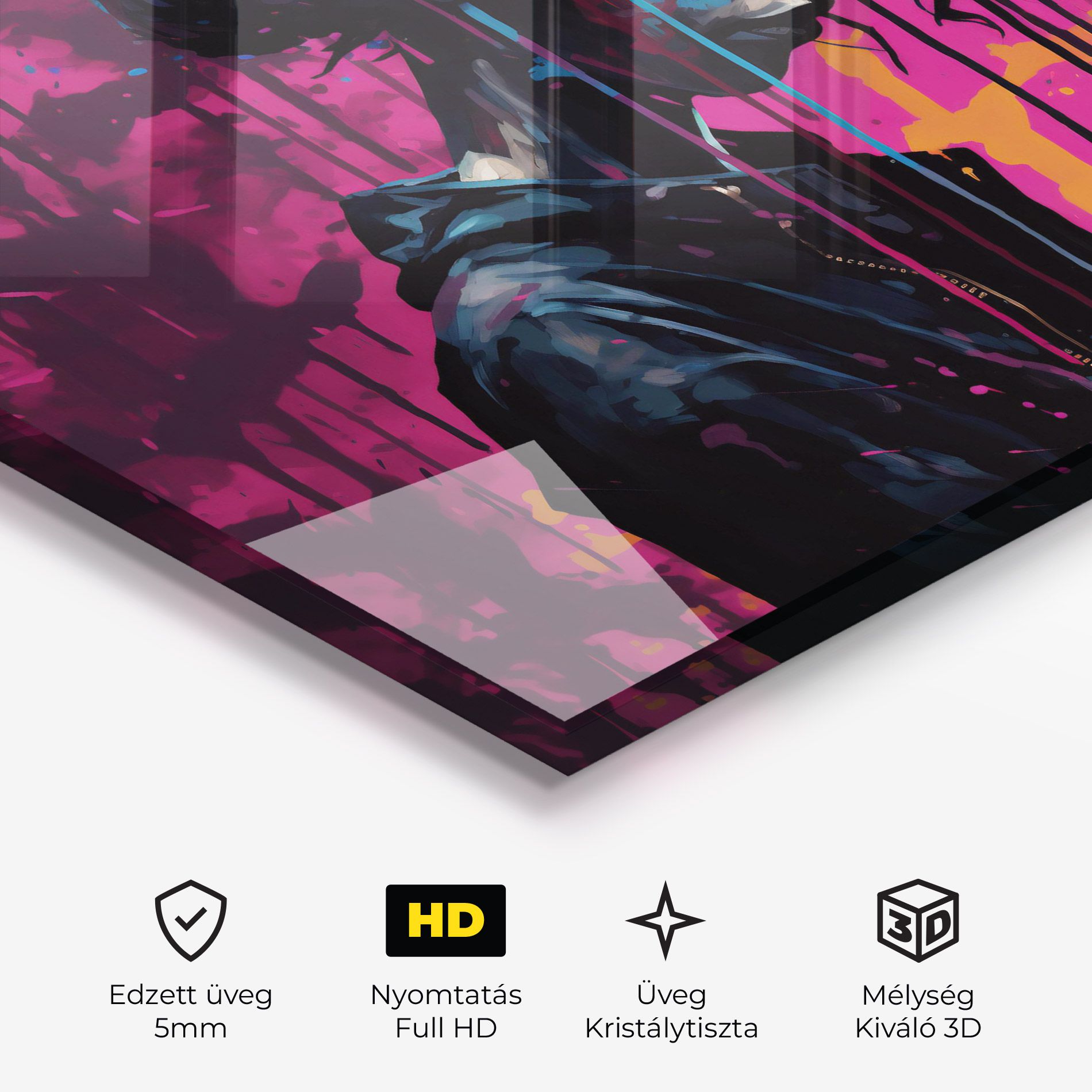 Blue Pink Paint Falling mockup 3