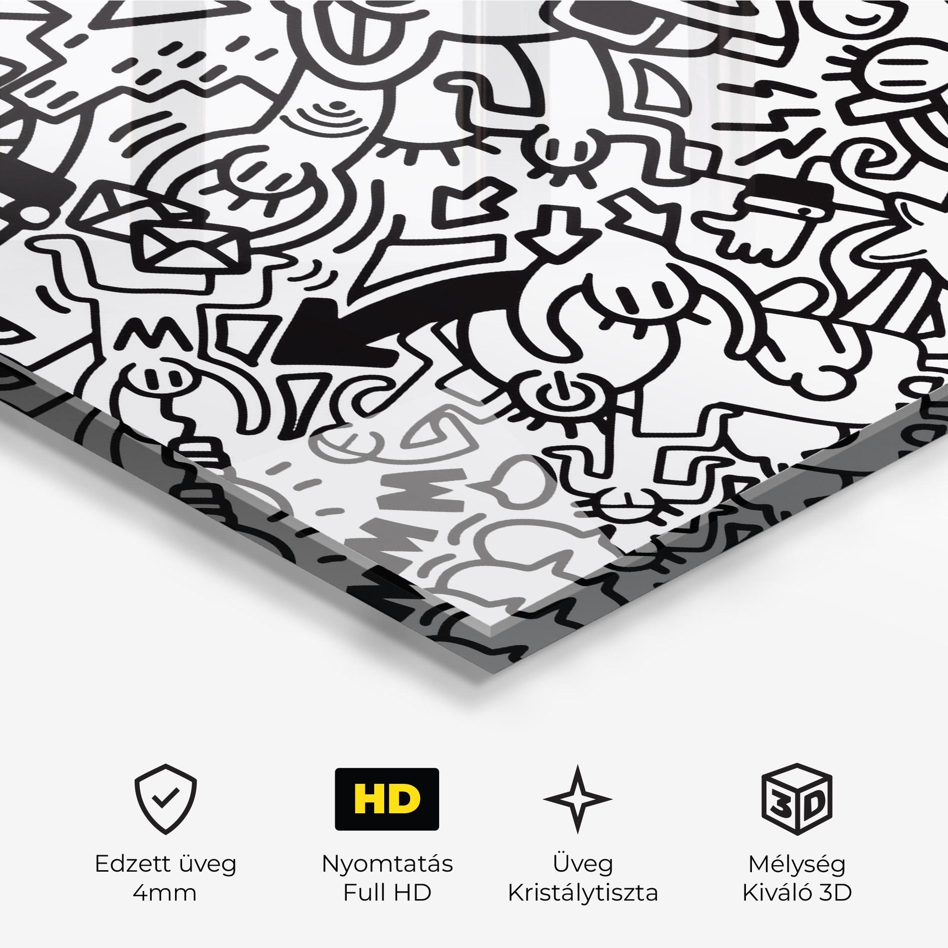 Üvegkép Follow Like Graffiti mockup 3