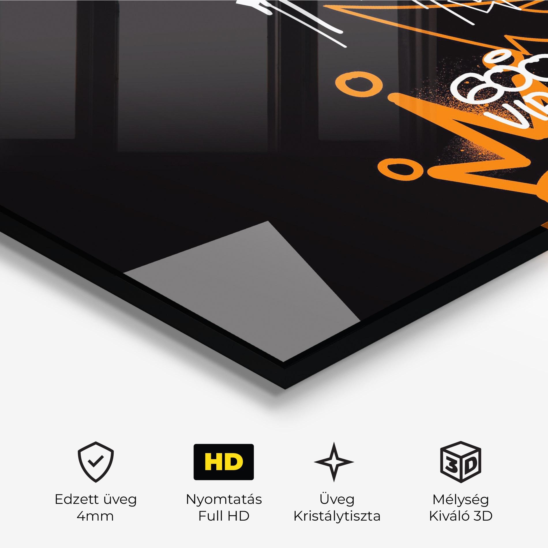 Üvegkép Good Vibes Graffiti mockup 3