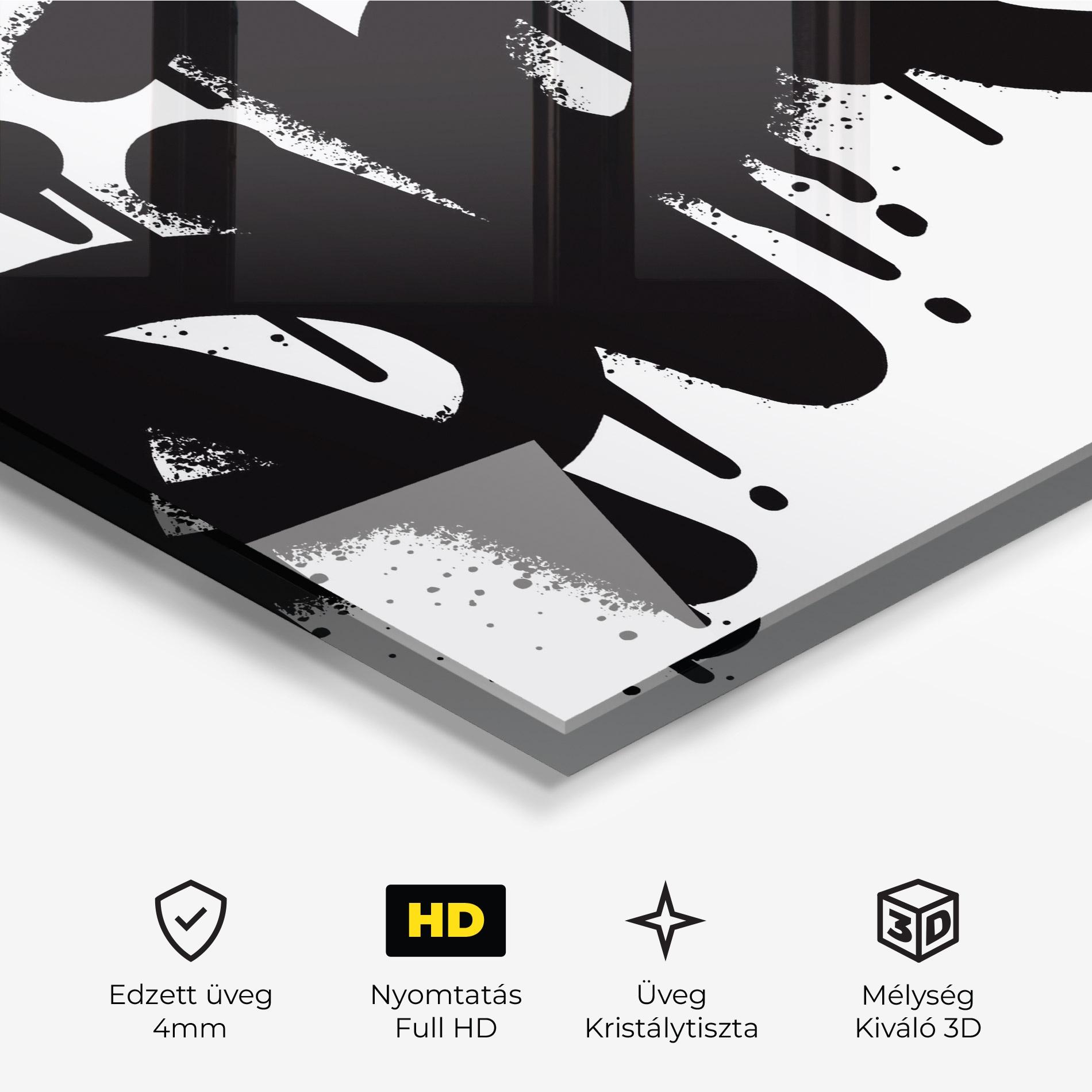 Üvegkép Graffiti Savage mockup 3