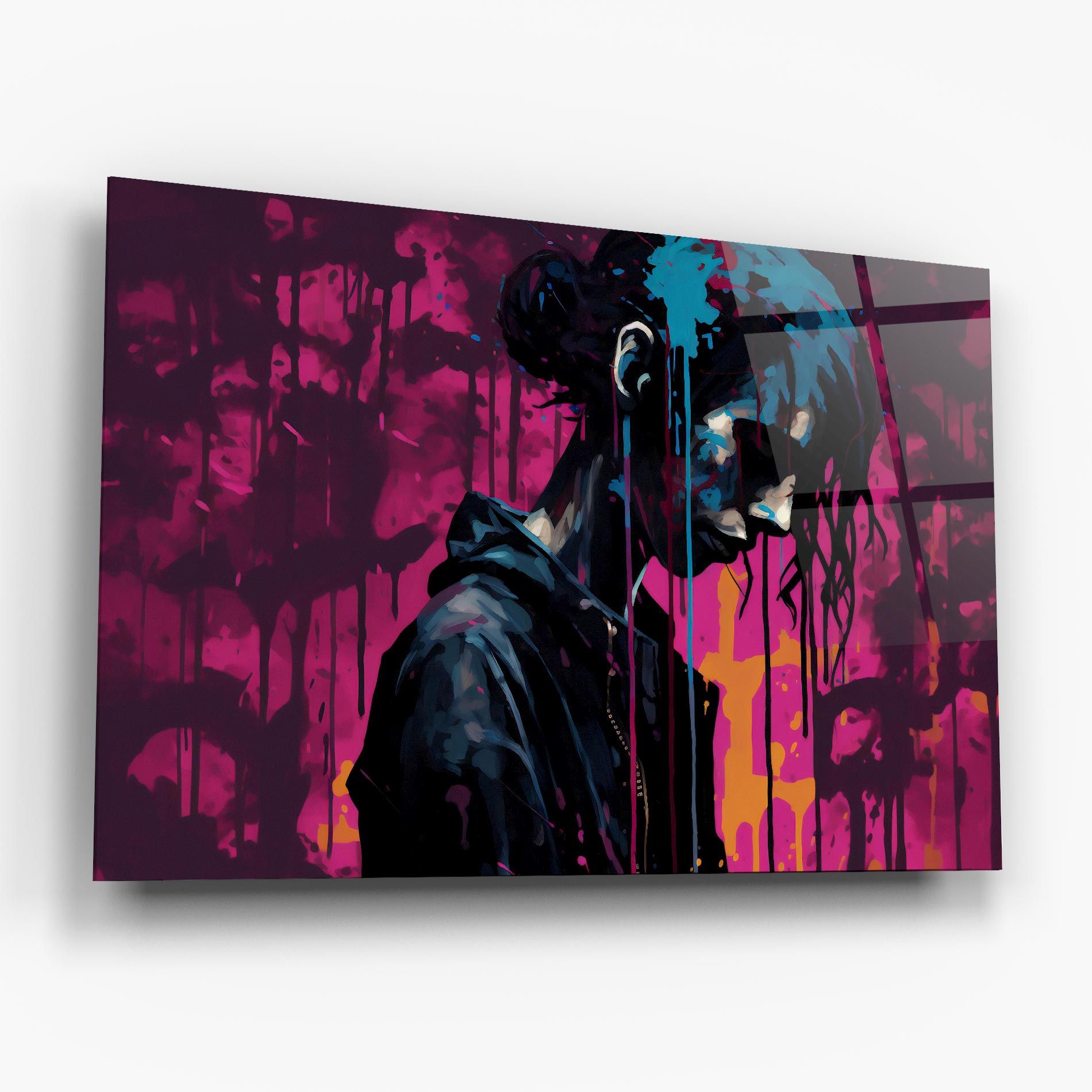 Blue Pink Paint Falling mockup 6