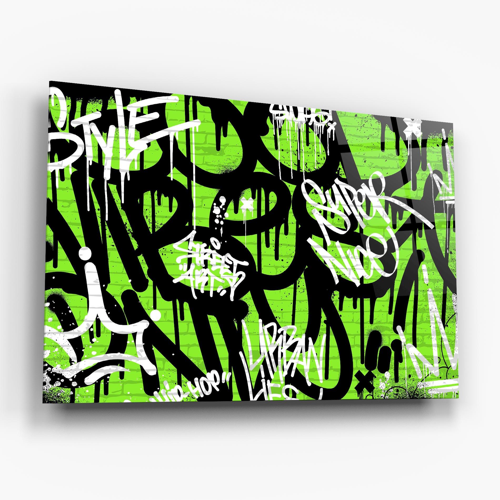 Üvegkép Graffiti Green Style mockup 6