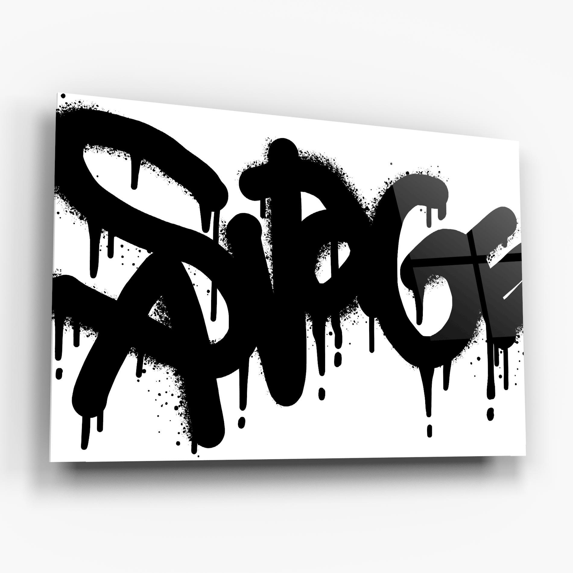 Üvegkép Graffiti Savage mockup 6