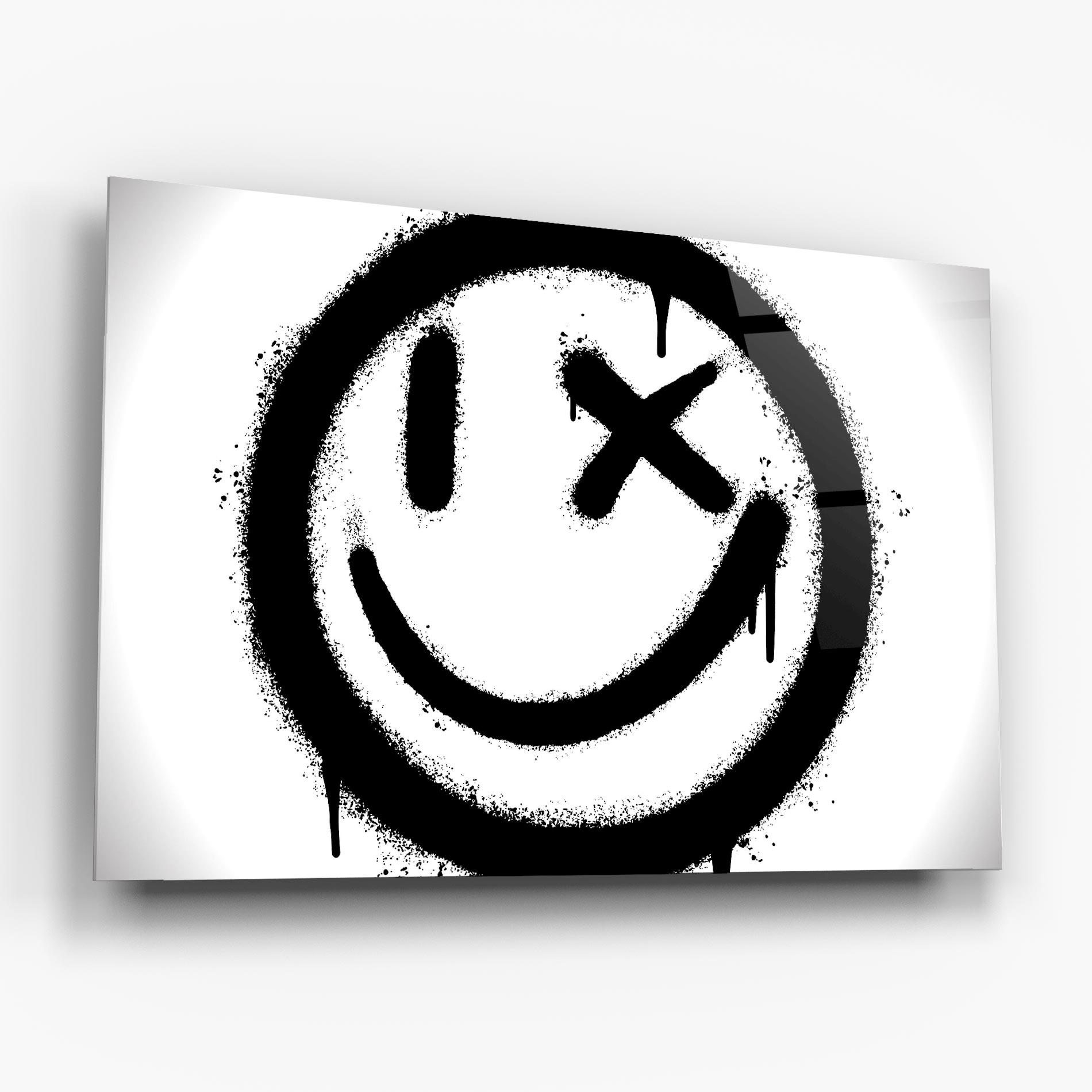 Üvegkép Smiley Face Spray mockup 6