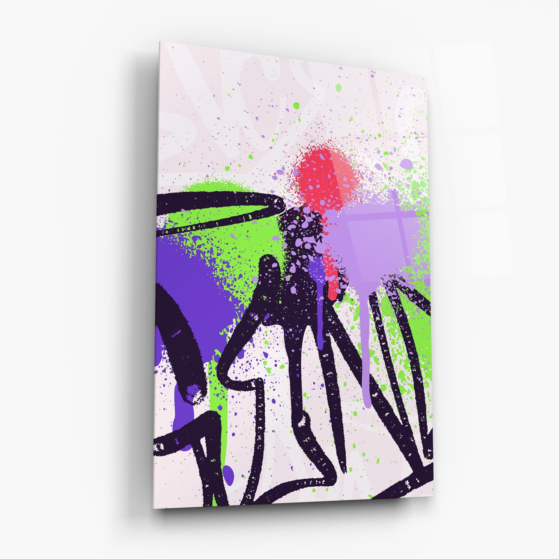 Üvegkép Green Purple Graffiti mockup 6