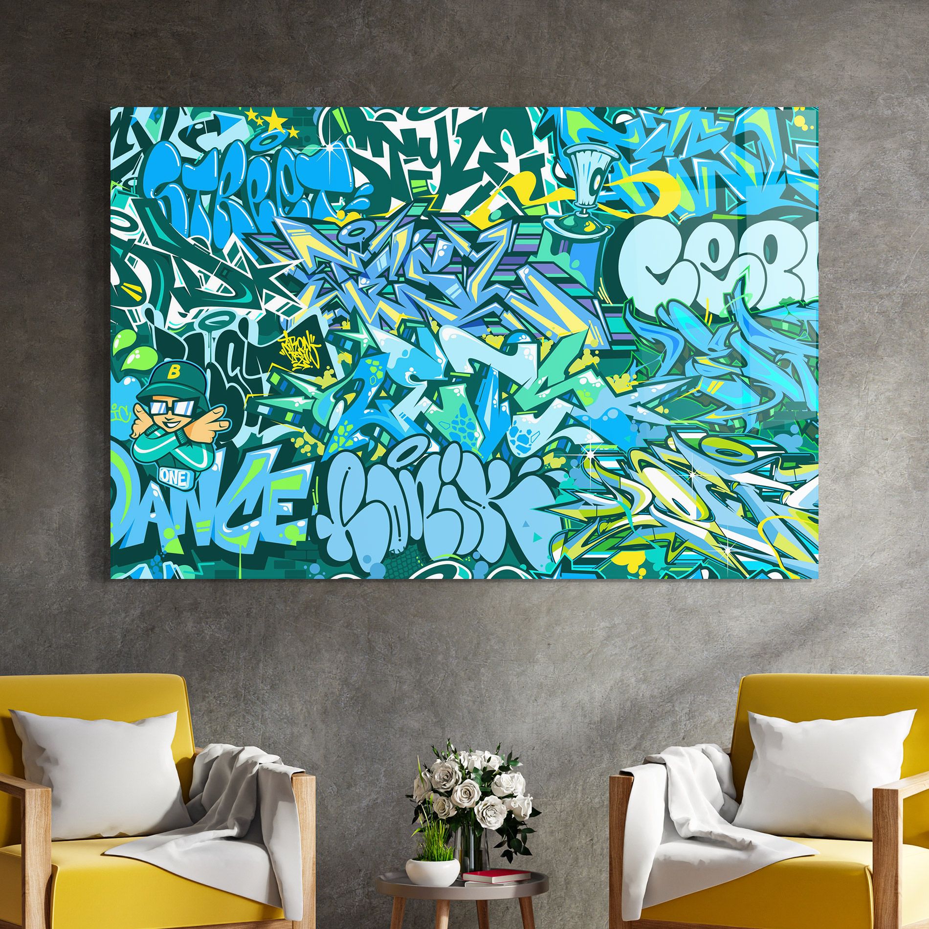 Be One Graffiti mockup 4