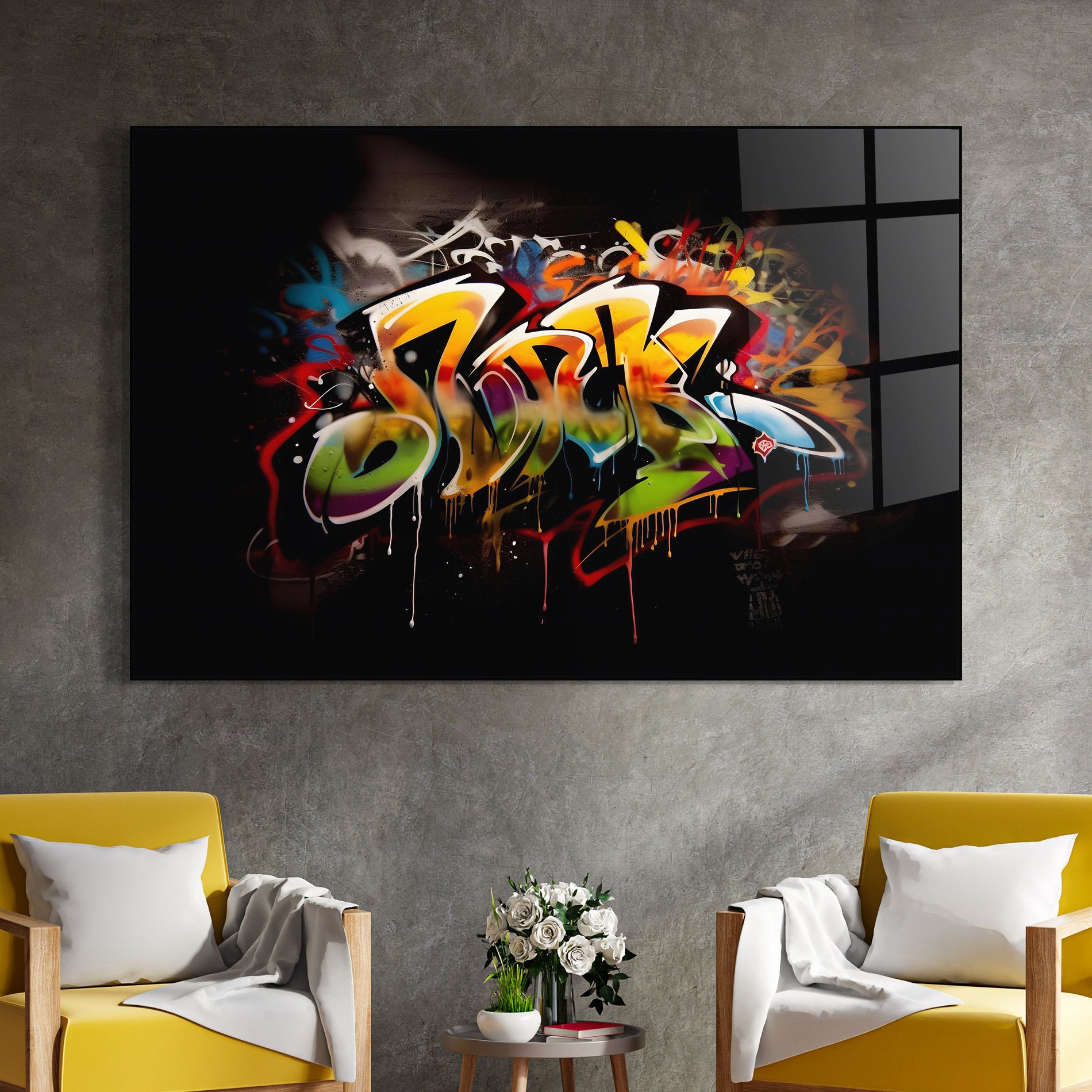 Graffiti Style Wall mockup 4
