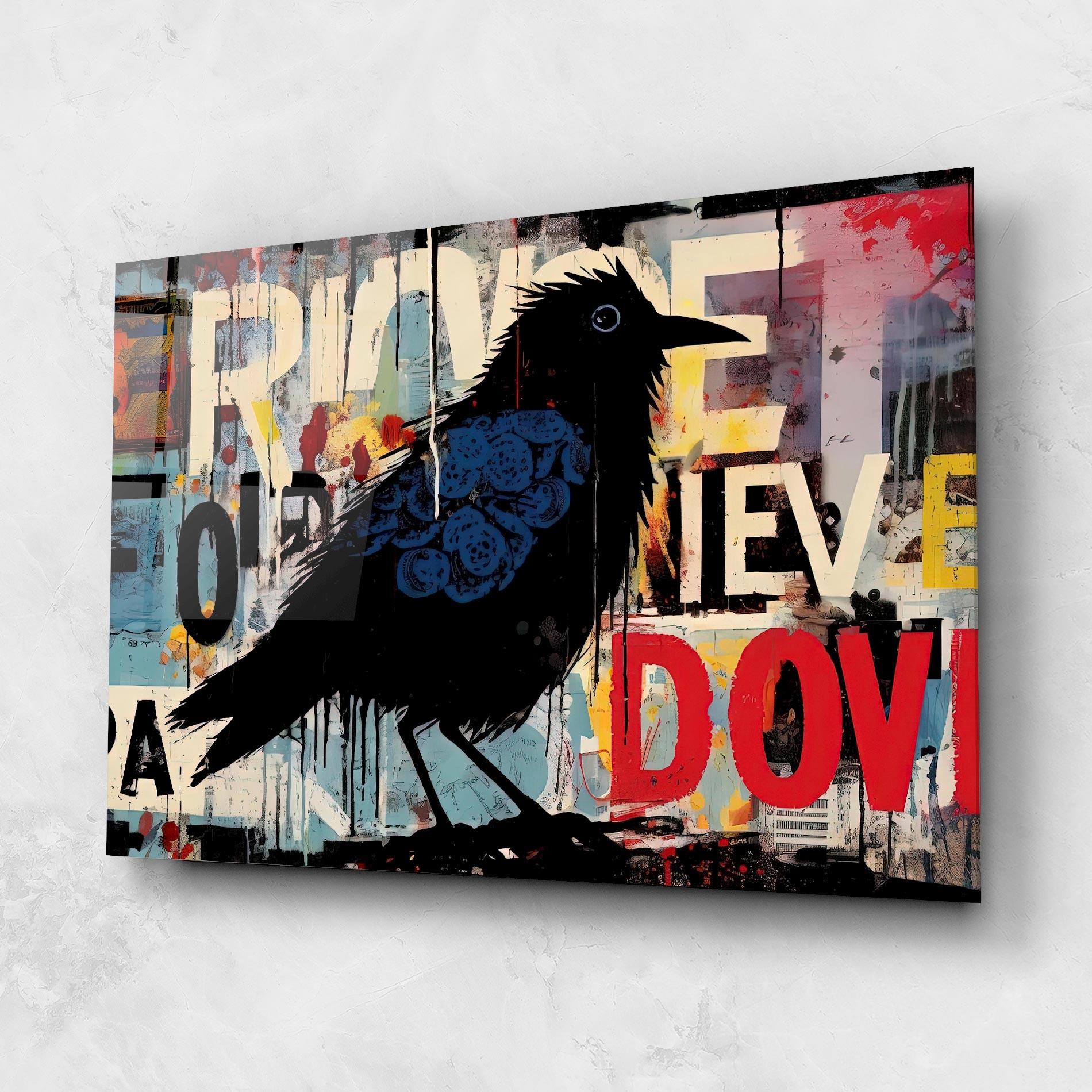 Üvegkép Bird Old Doodle mockup 1