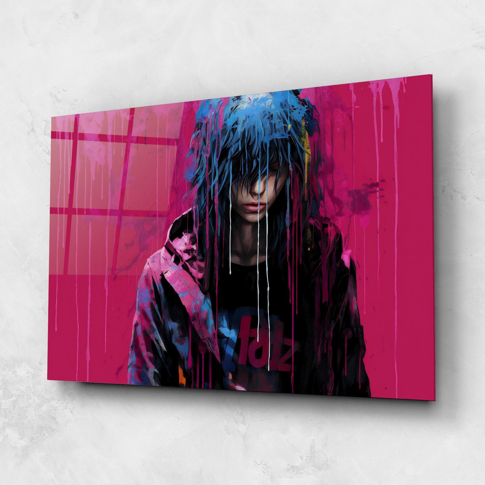 Blue Pink Falling Paint mockup 1