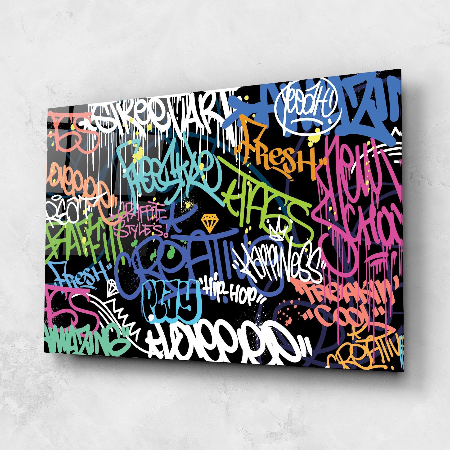 Üvegkép Colorful Tags mockup 1