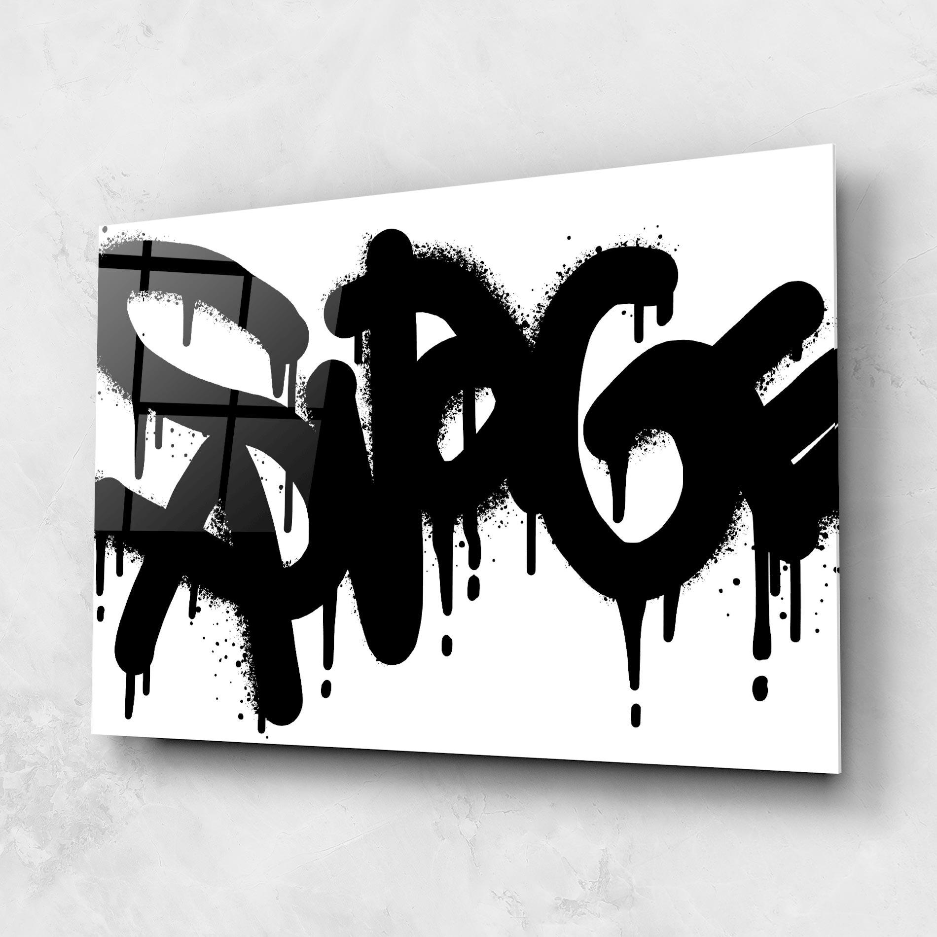 Üvegkép Graffiti Savage mockup 1