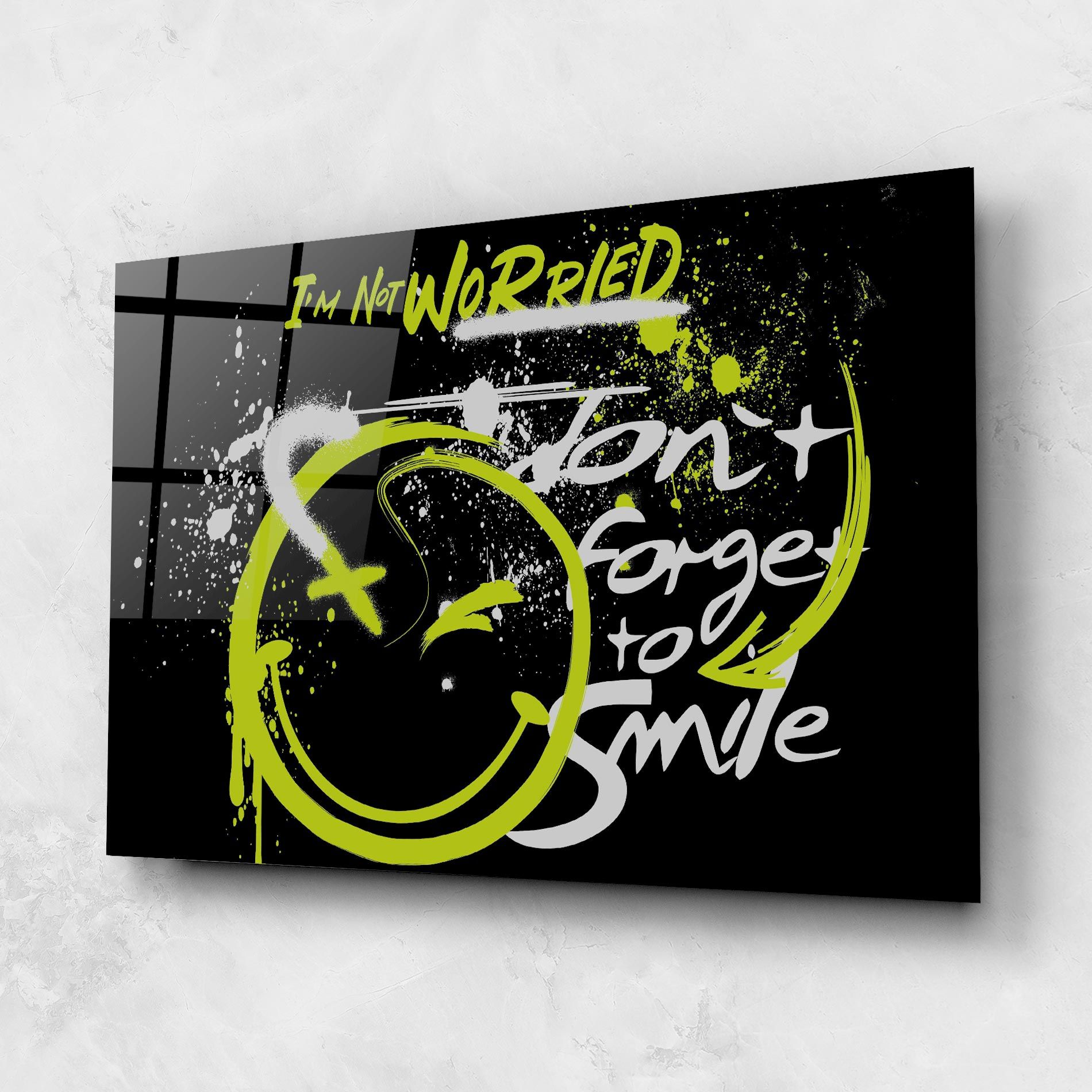 Green Smile Graffiti mockup 1