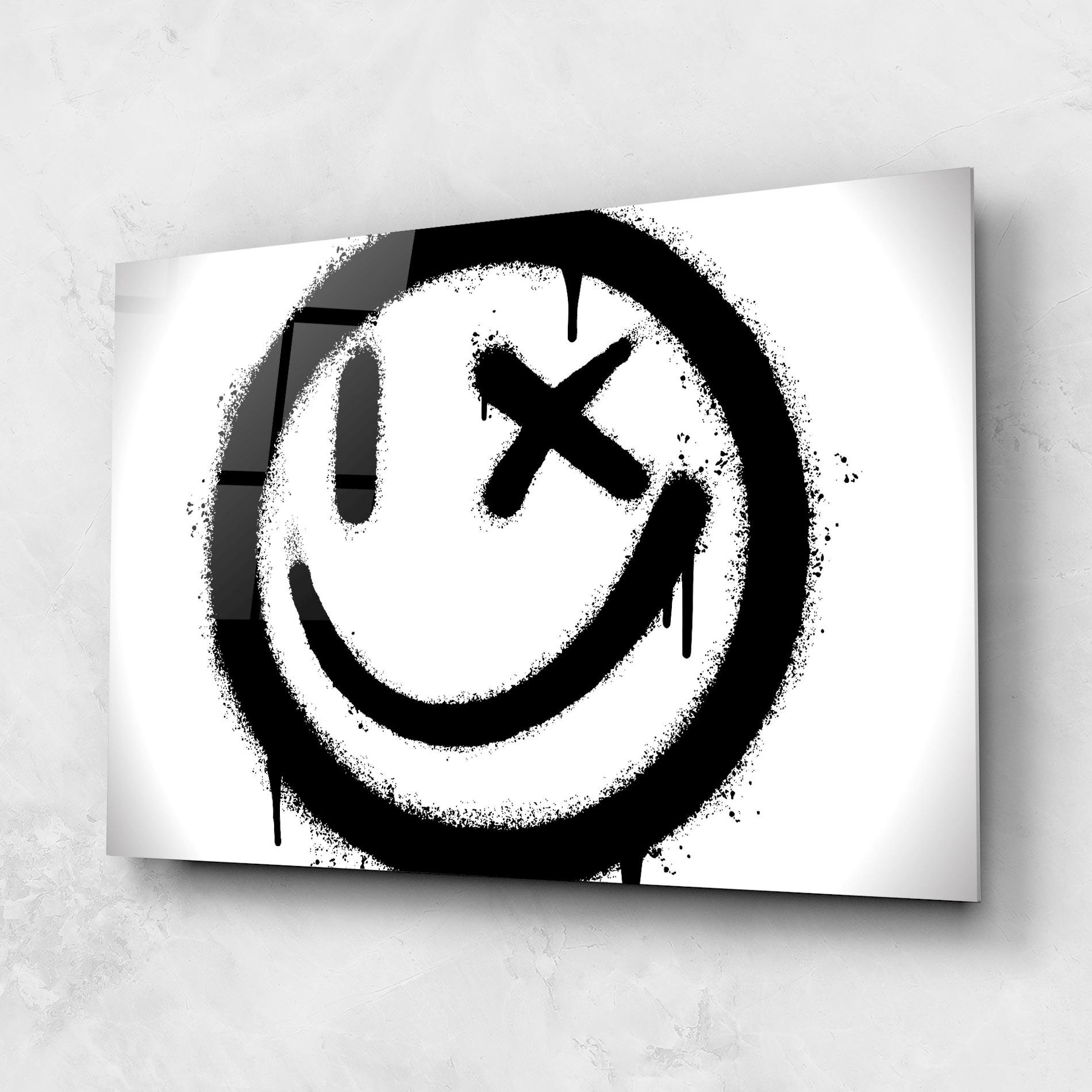 Üvegkép Smiley Face Spray mockup 1