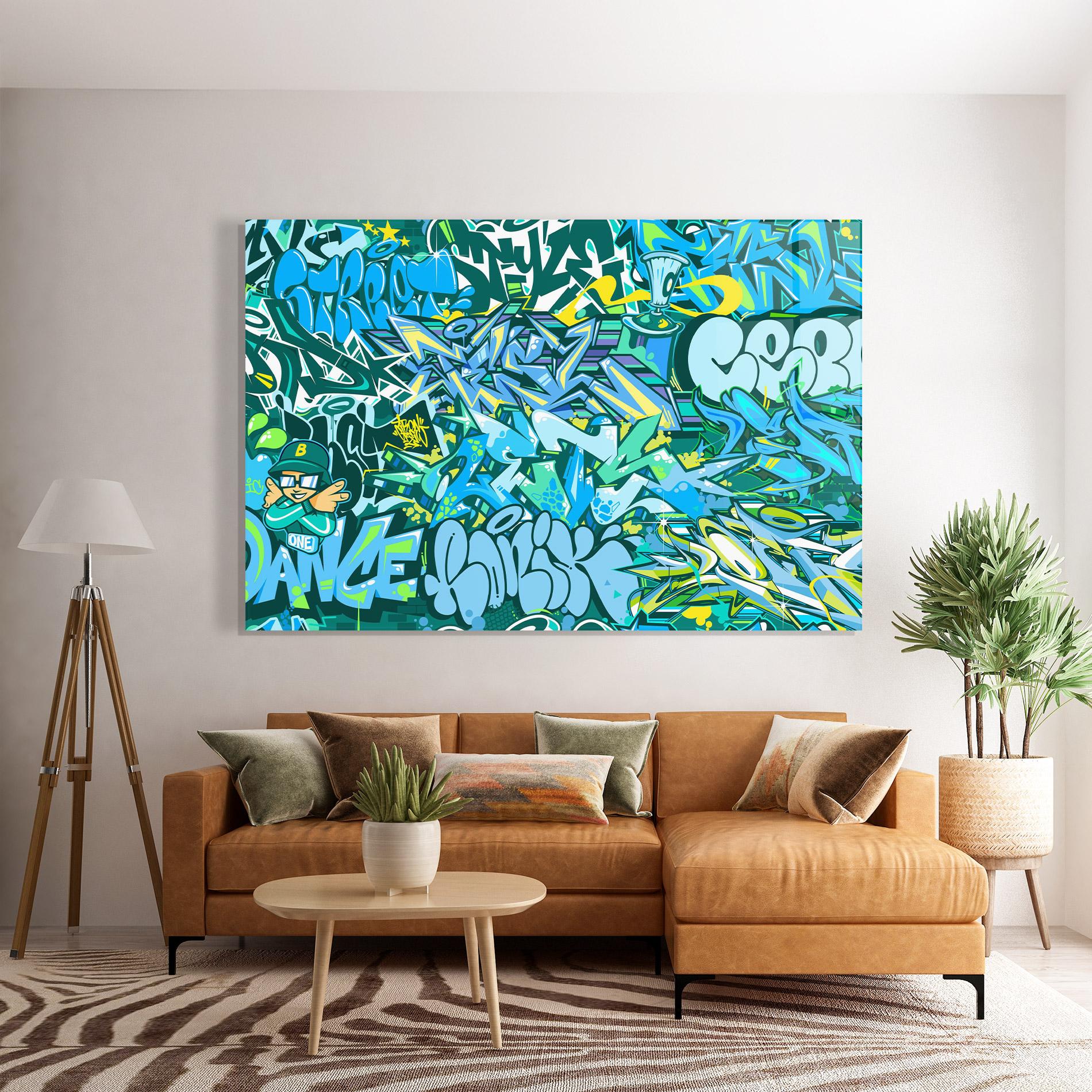 Üvegkép Be One Graffiti mockup 7