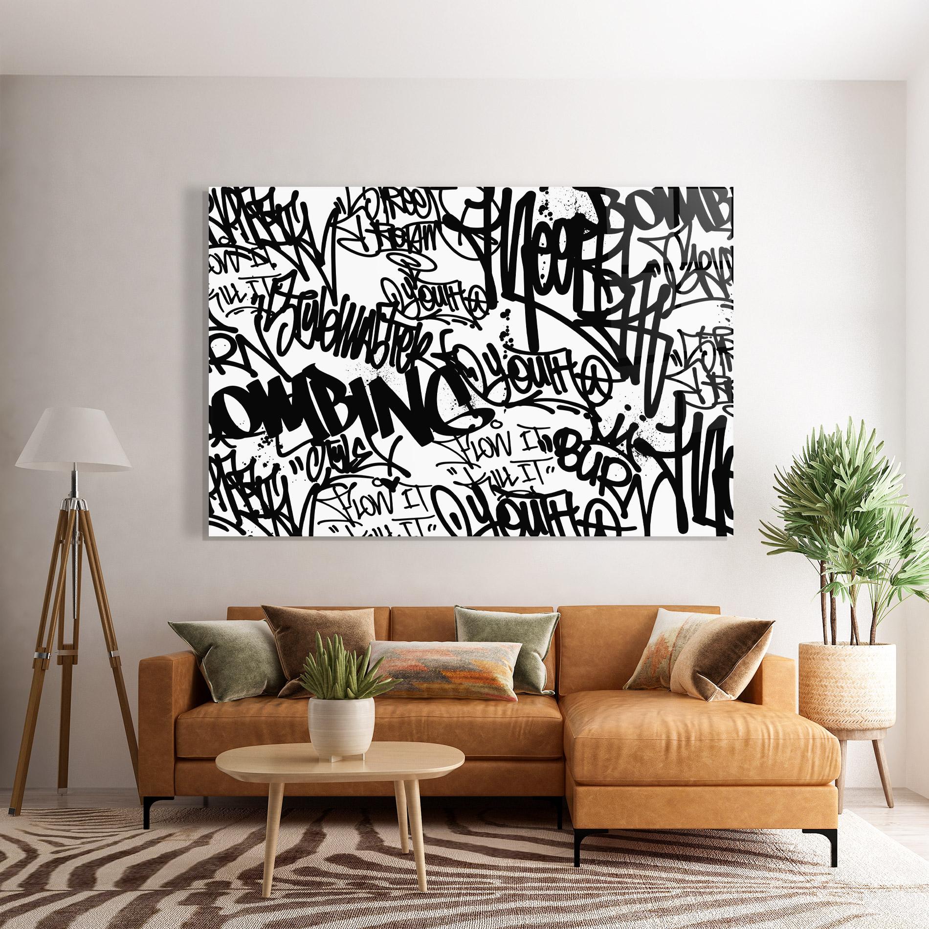 Üvegkép Black Tags mockup 7