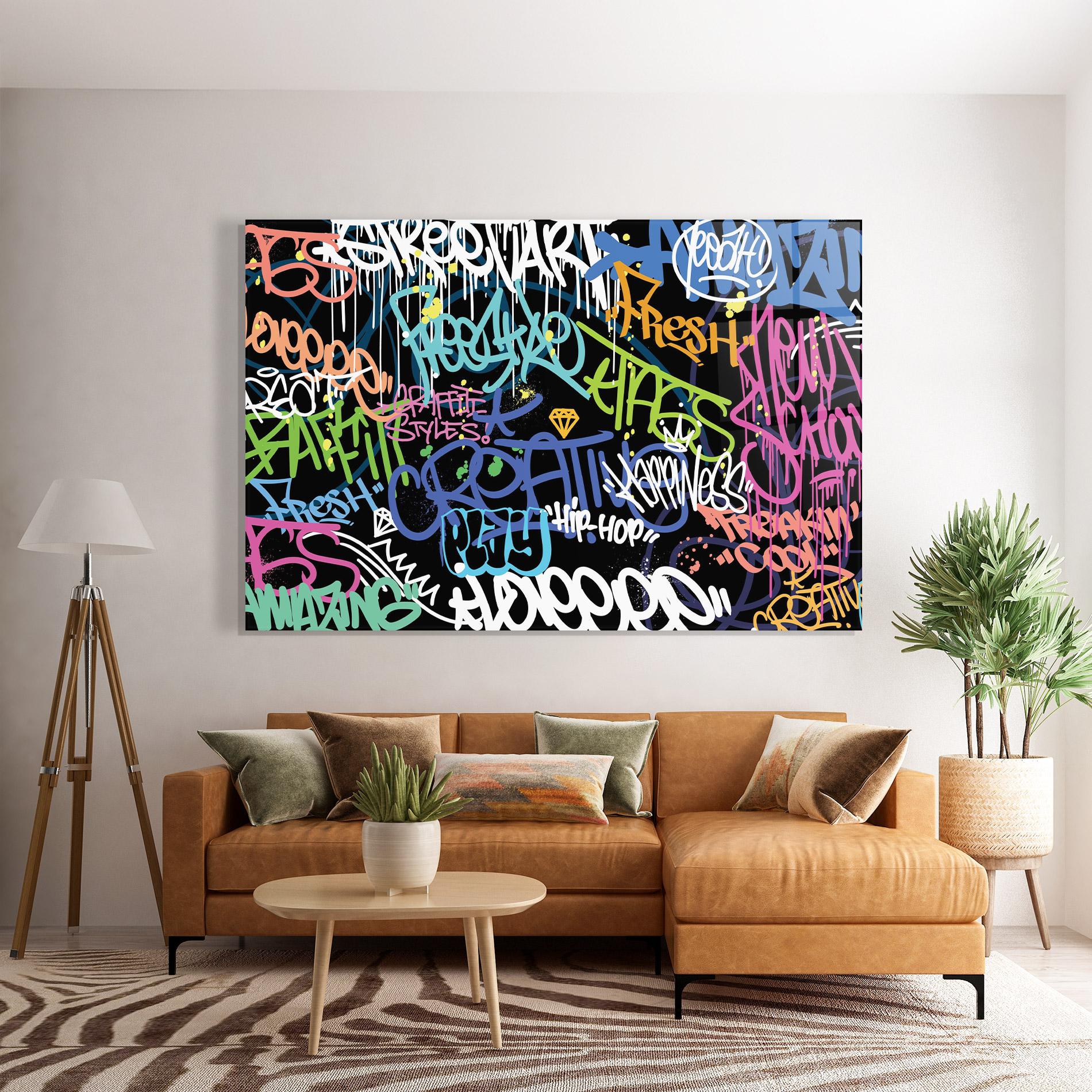 Üvegkép Colorful Tags mockup 7