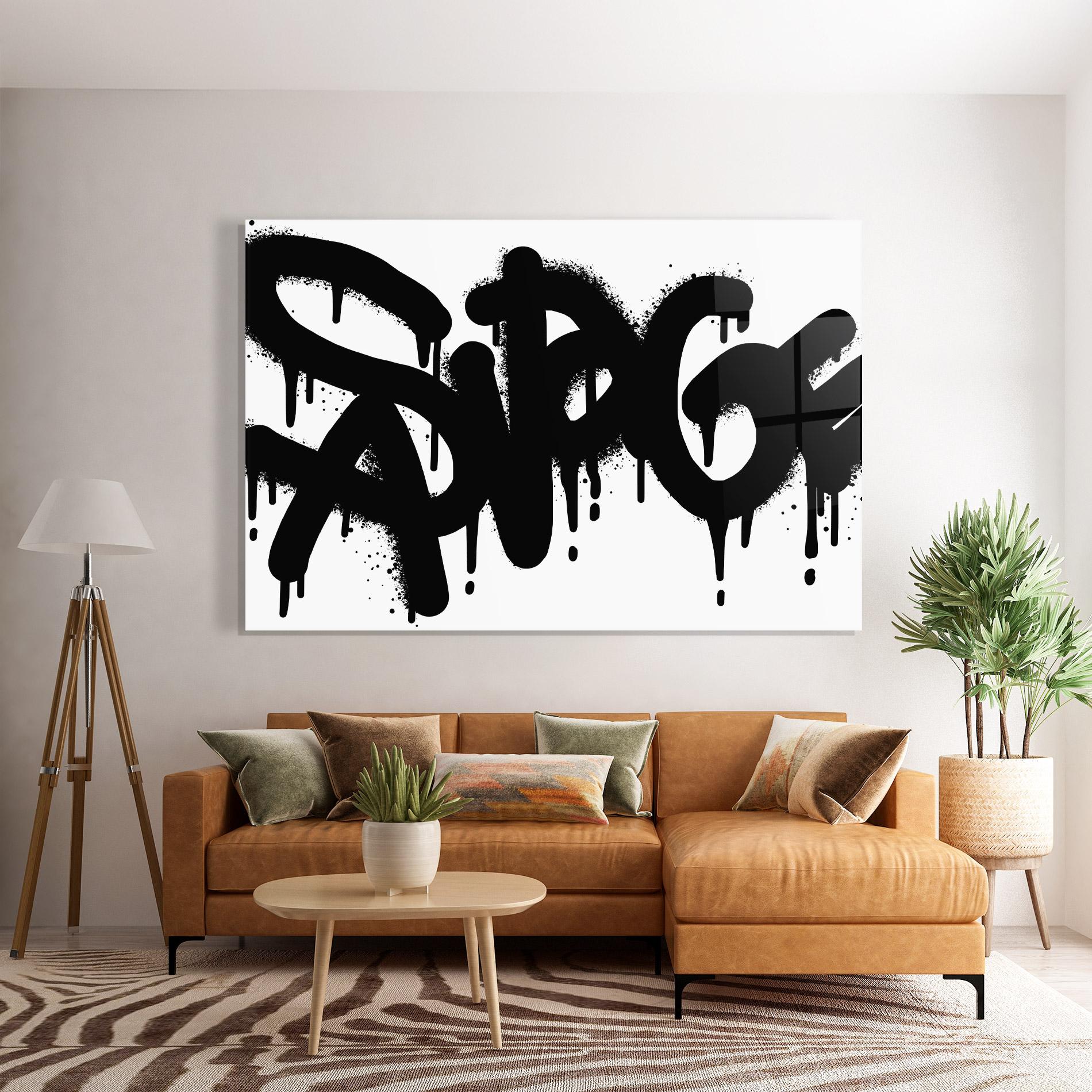 Üvegkép Graffiti Savage mockup 7
