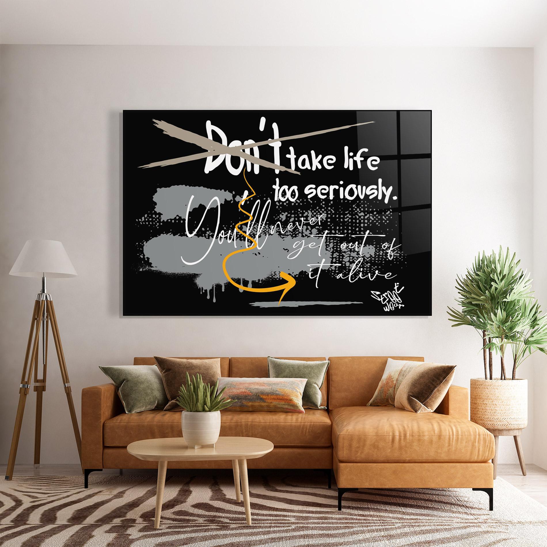 Üvegkép Grey Orange Graffiti mockup 7