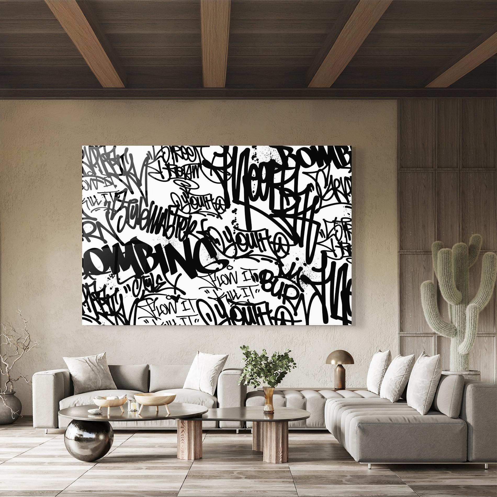 Üvegkép Black Tags mockup 8