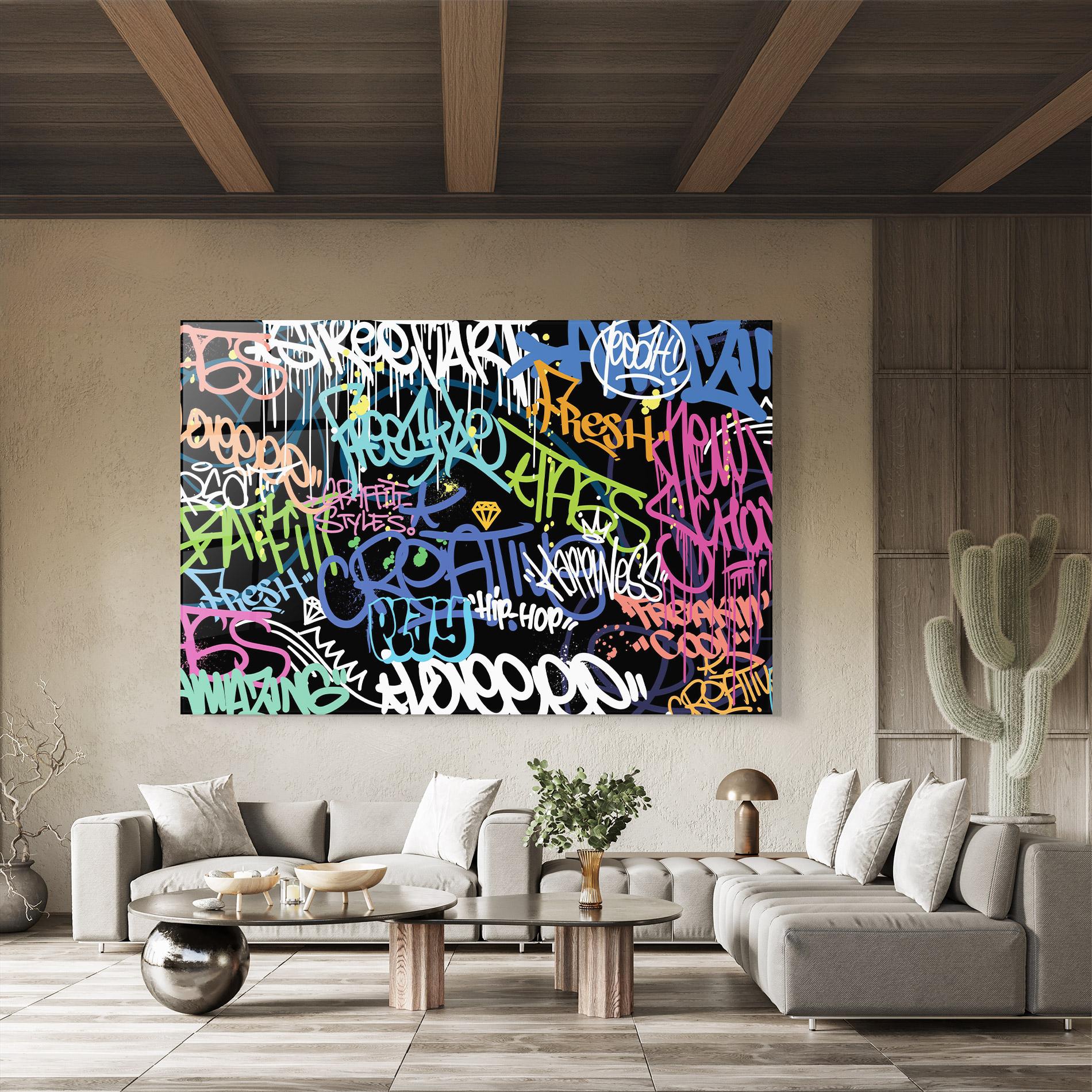 Üvegkép Colorful Tags mockup 8