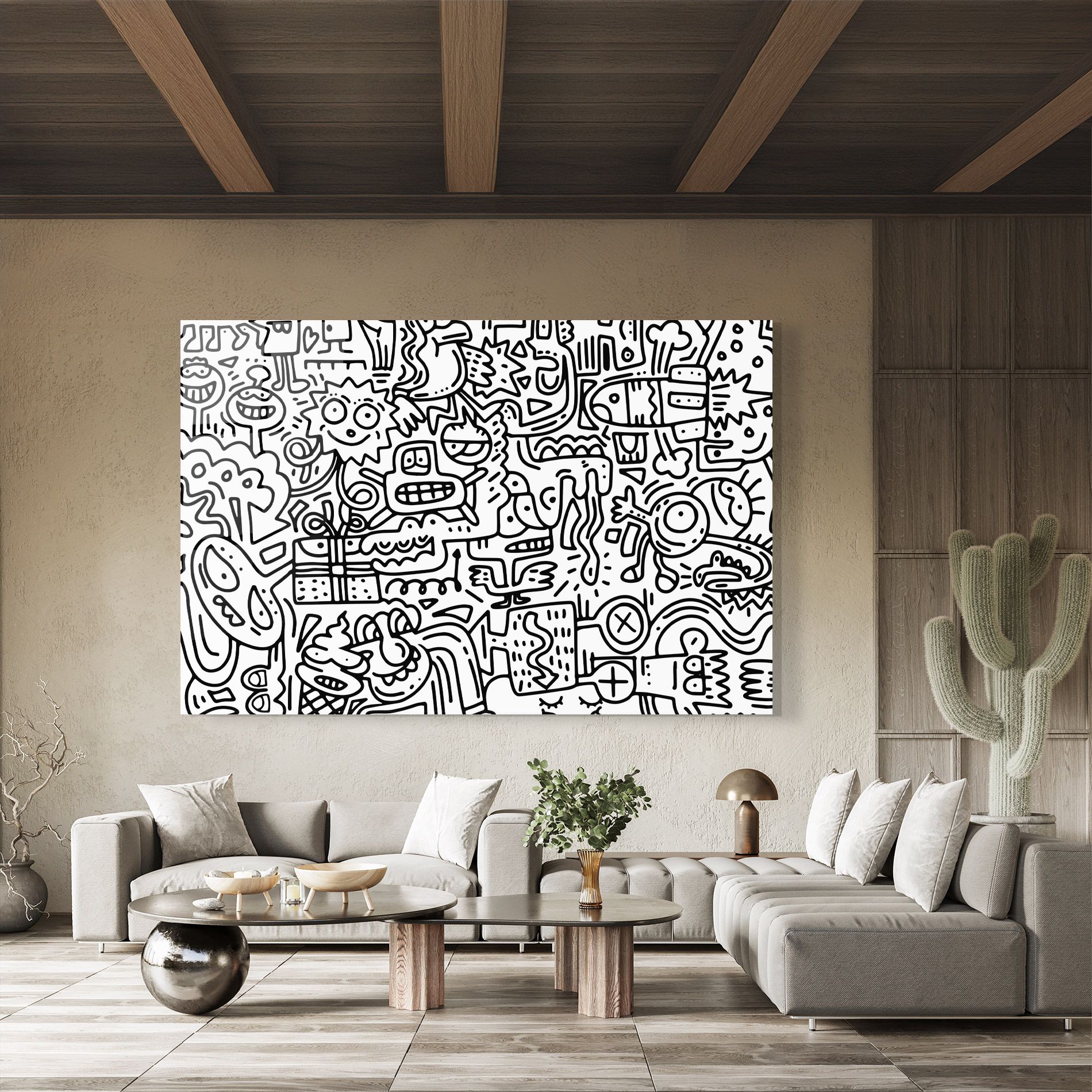 Doodle Black Line mockup 8