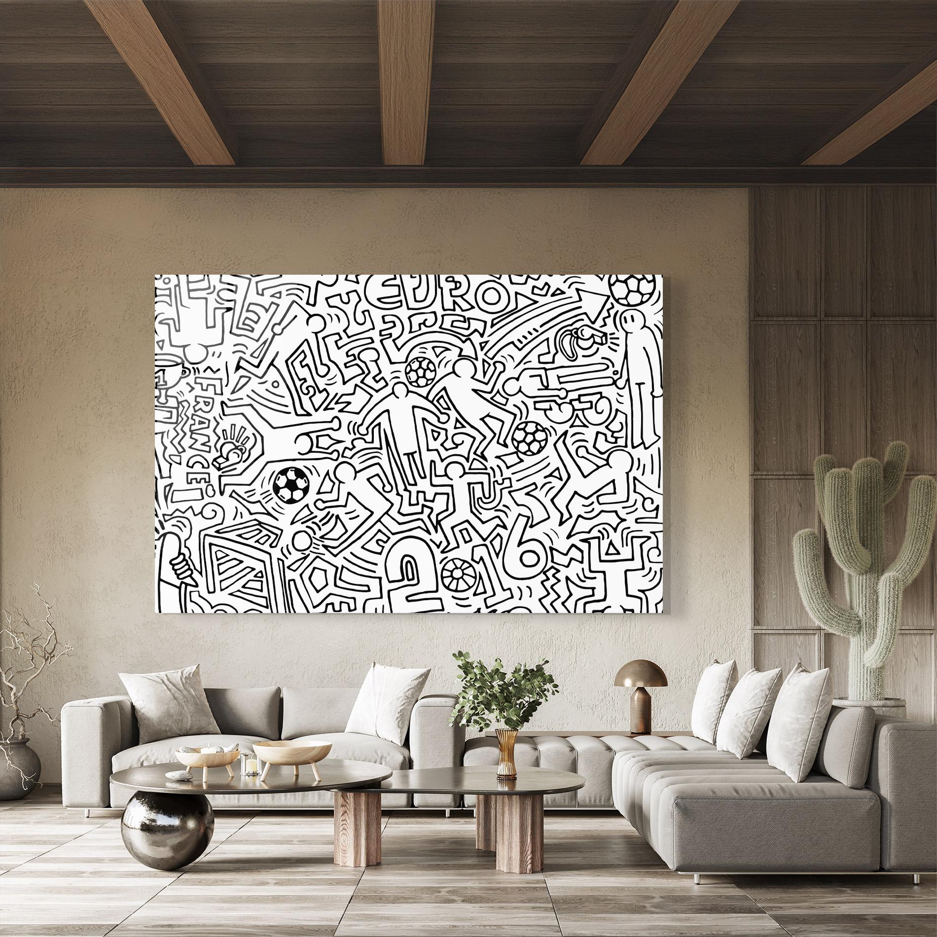 Üvegkép Football Drawing mockup 8