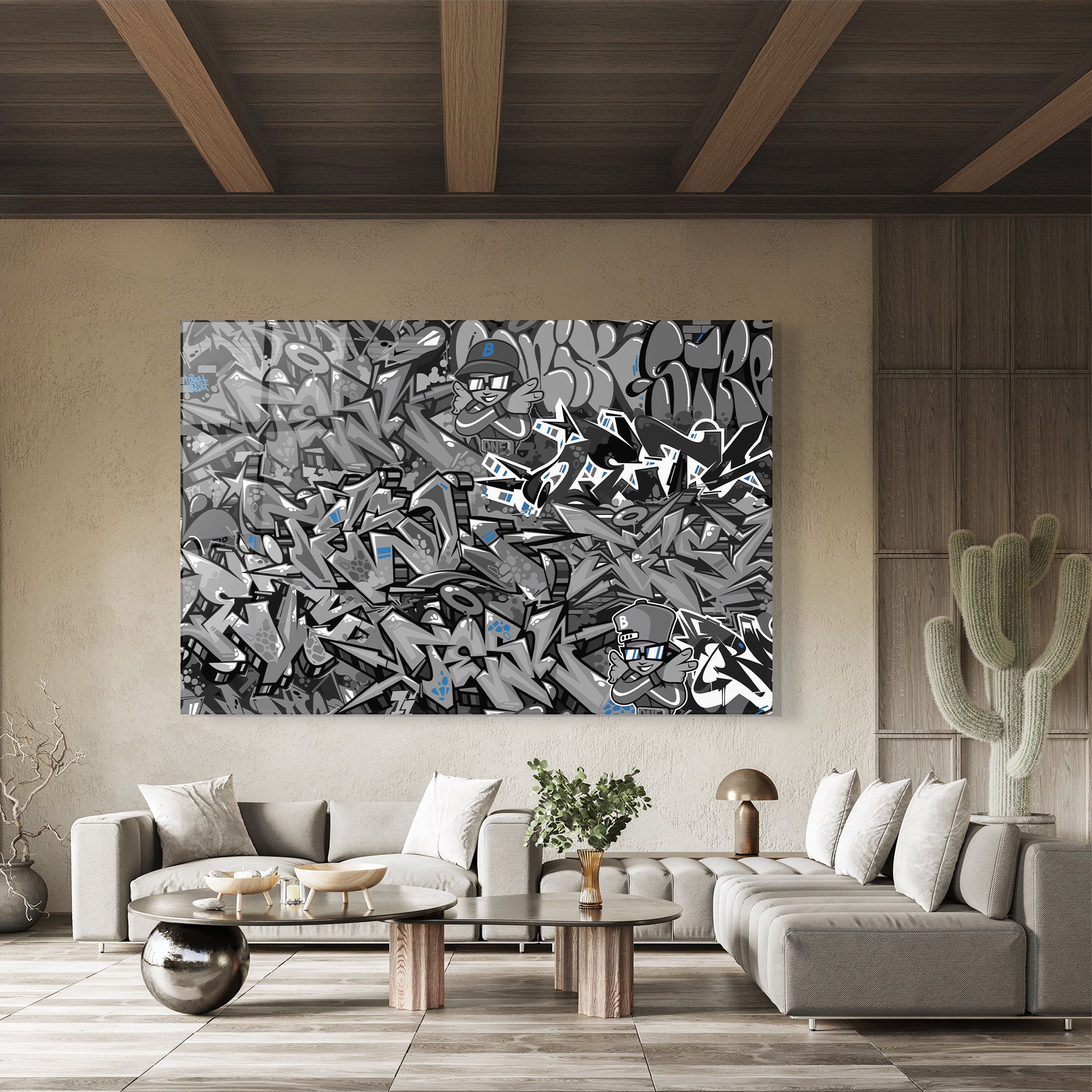 Grey Blue Graffiti mockup 8