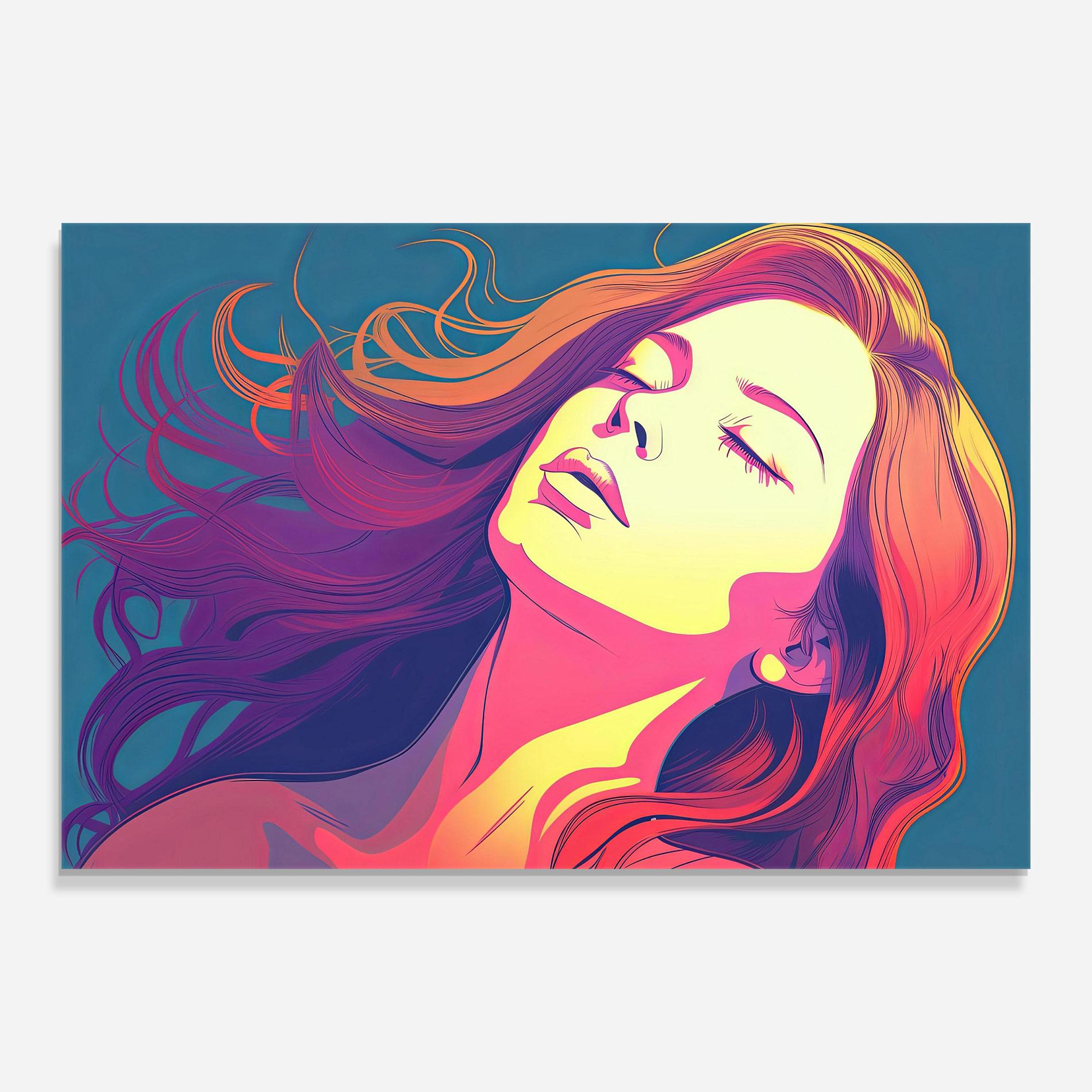 Üvegkép Long Pop Hair mockup 0