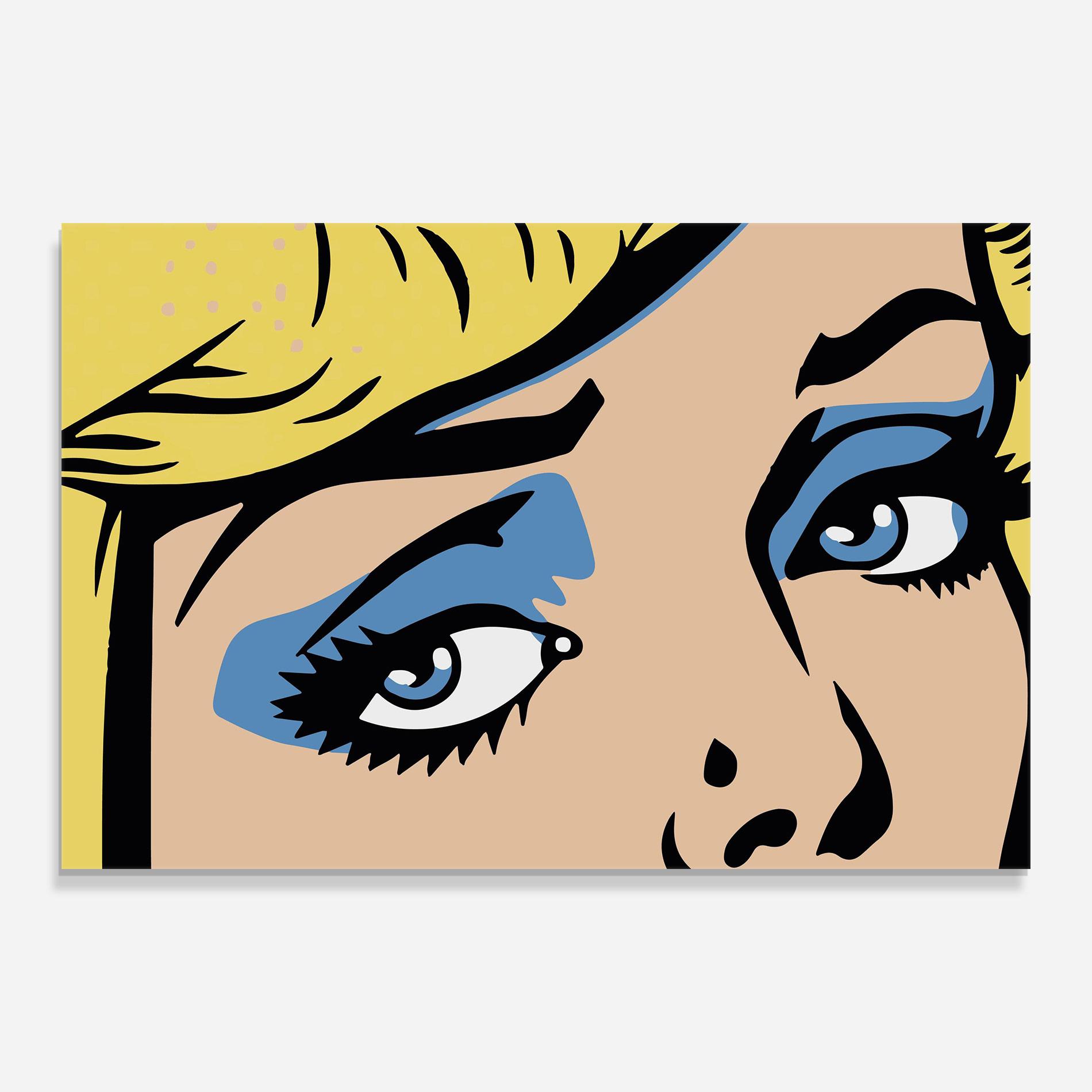 Üvegkép Pop Blue Makeup mockup 0