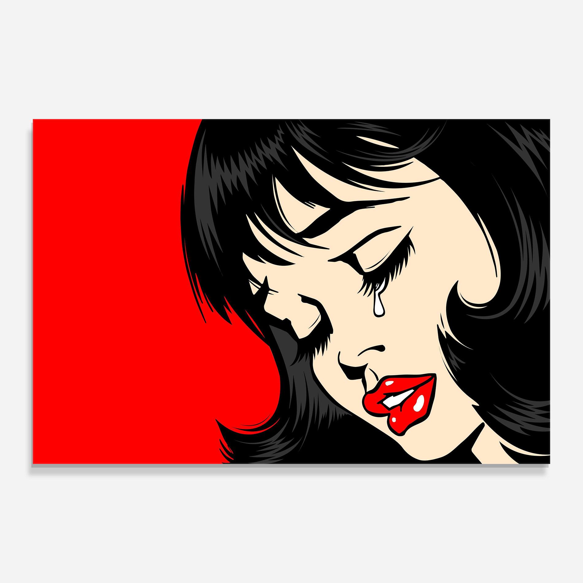 Üvegkép Pop Crying mockup 0