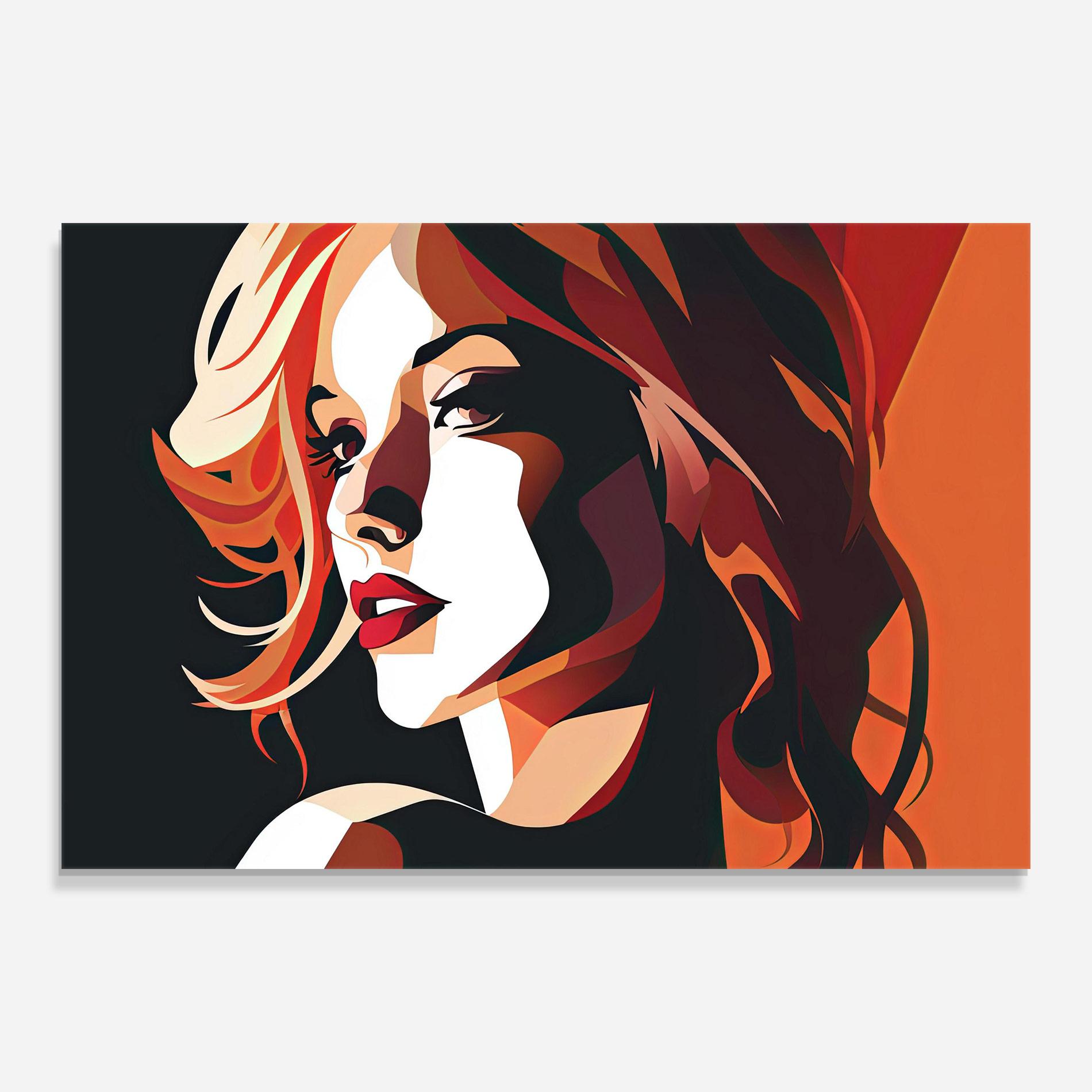 Üvegkép Pop Lady Art mockup 0