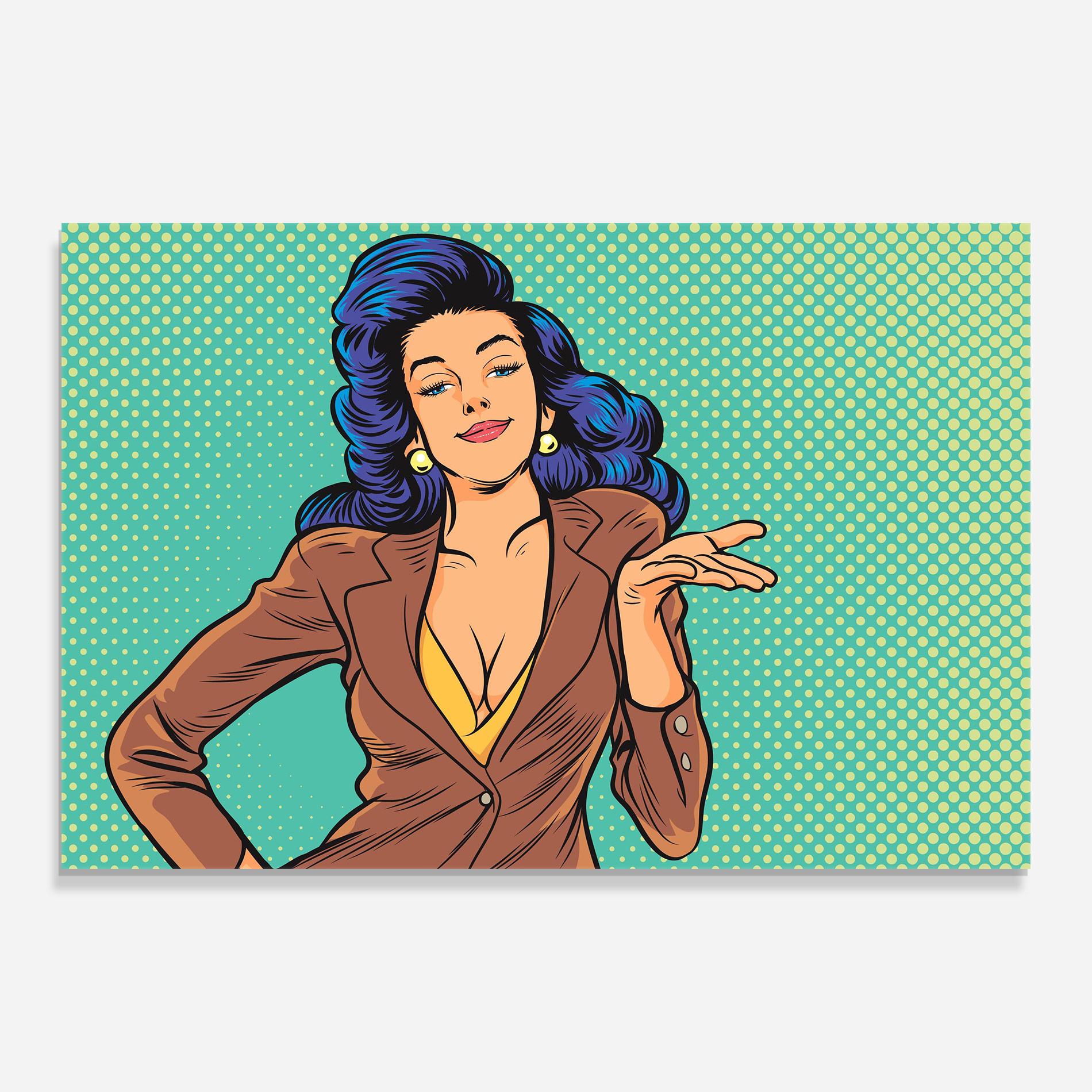 Üvegkép Pop Woman mockup 0