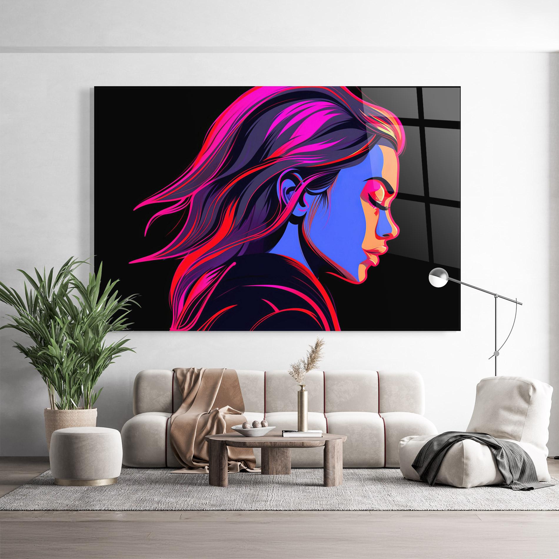 Üvegkép Blue Cream Pop Art mockup 9