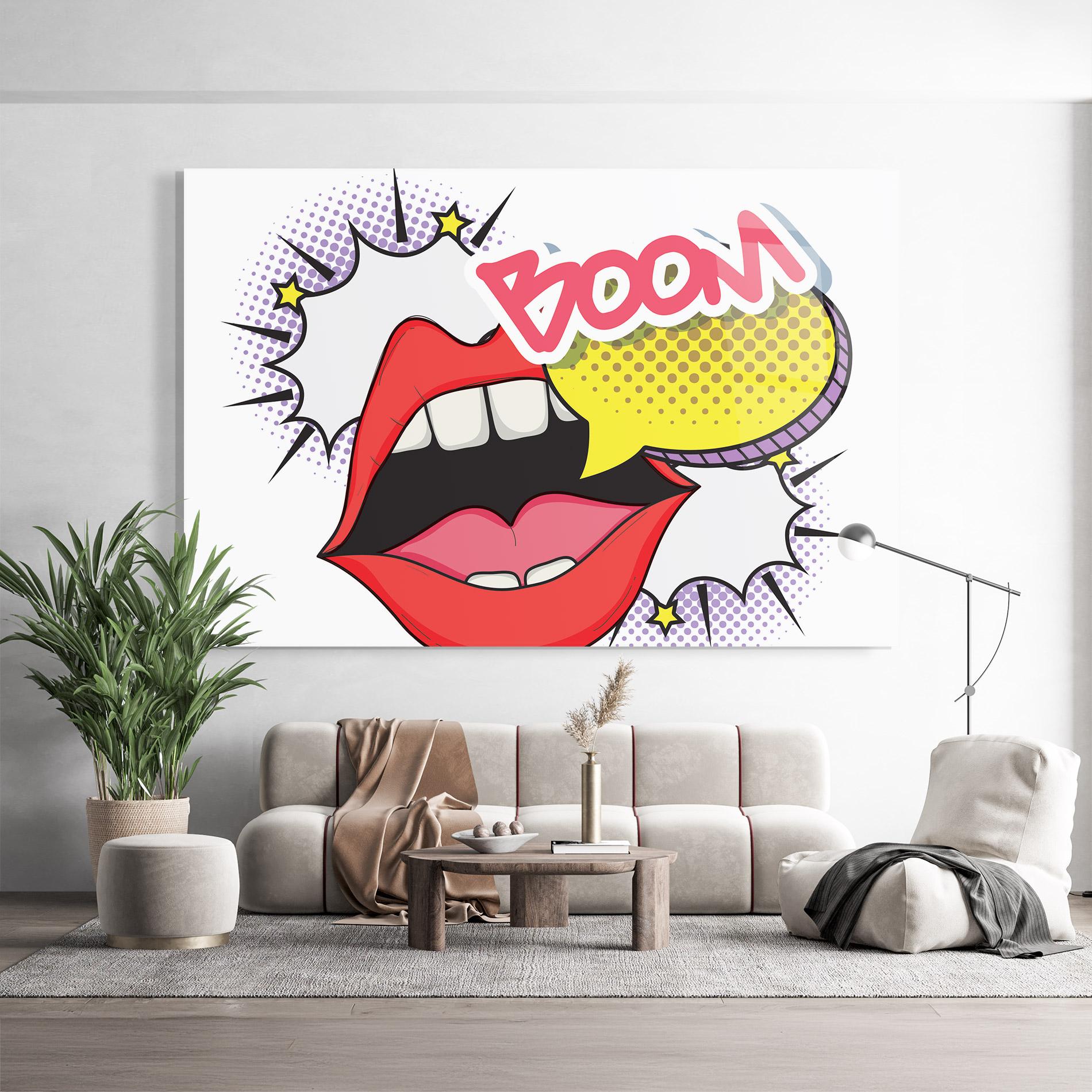 Üvegkép Boom Pop Art mockup 9