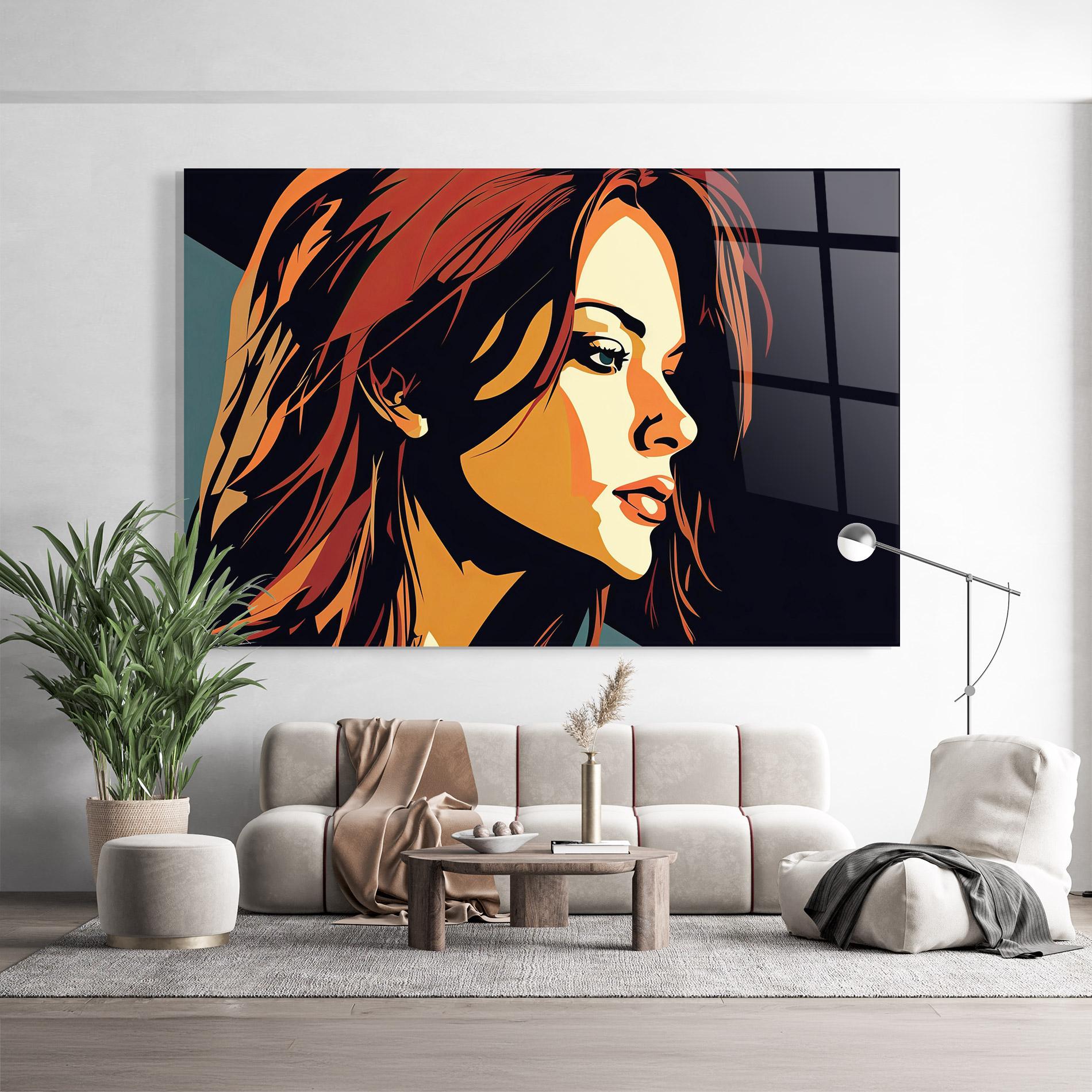 Üvegkép Brown Pop Hair mockup 9