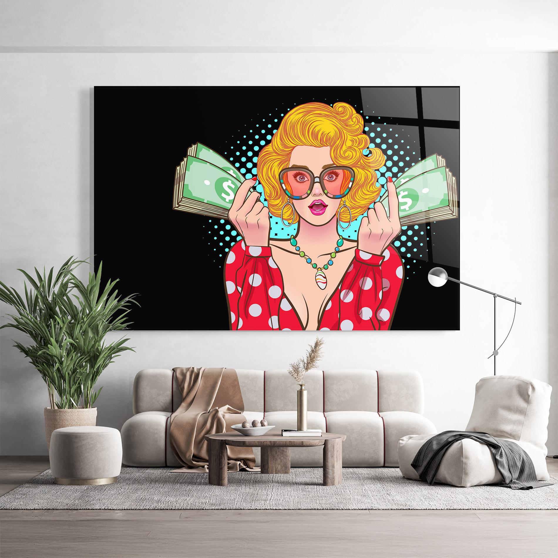 Üvegkép Glasses Look Money mockup 9