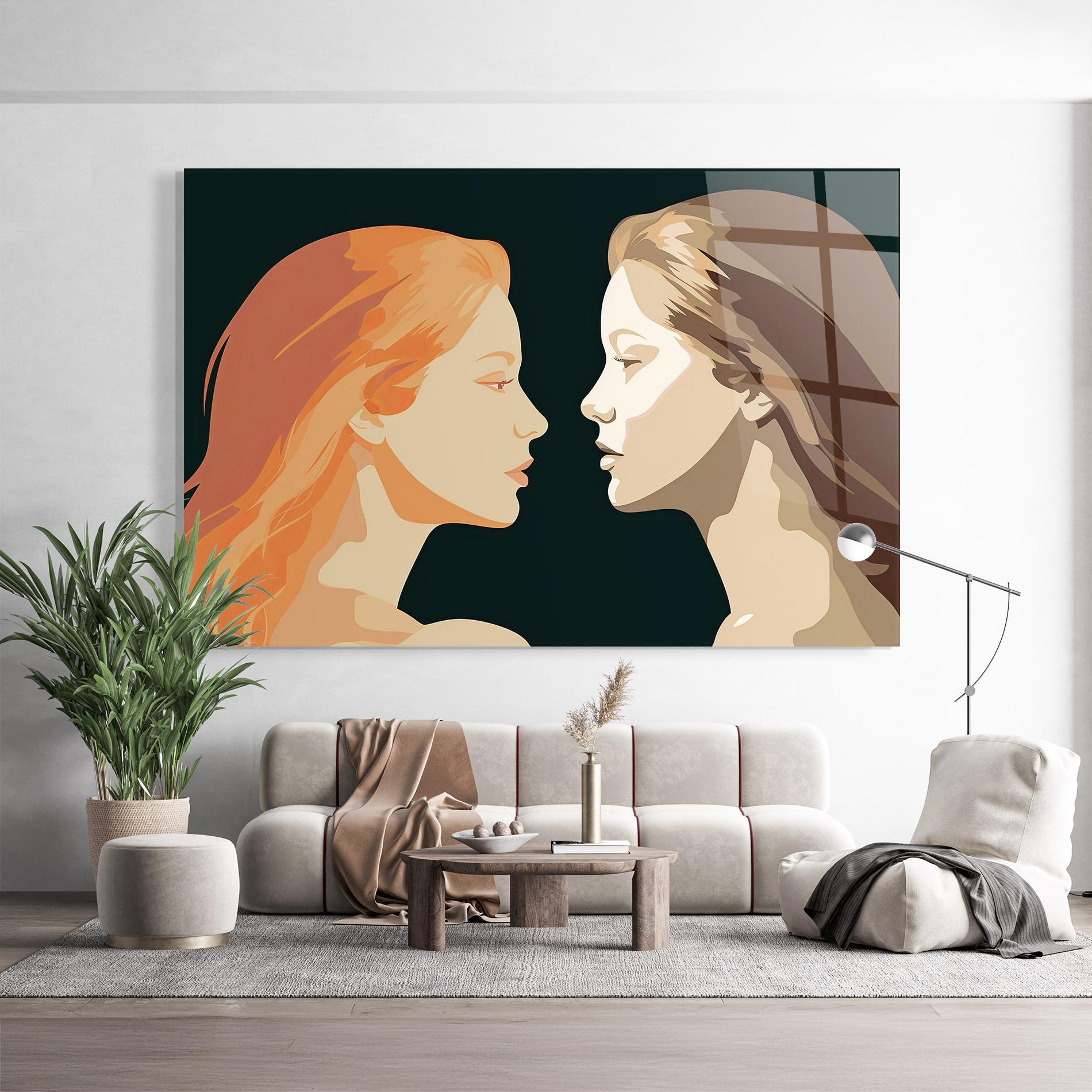 Üvegkép Orange Pop Girl mockup 9