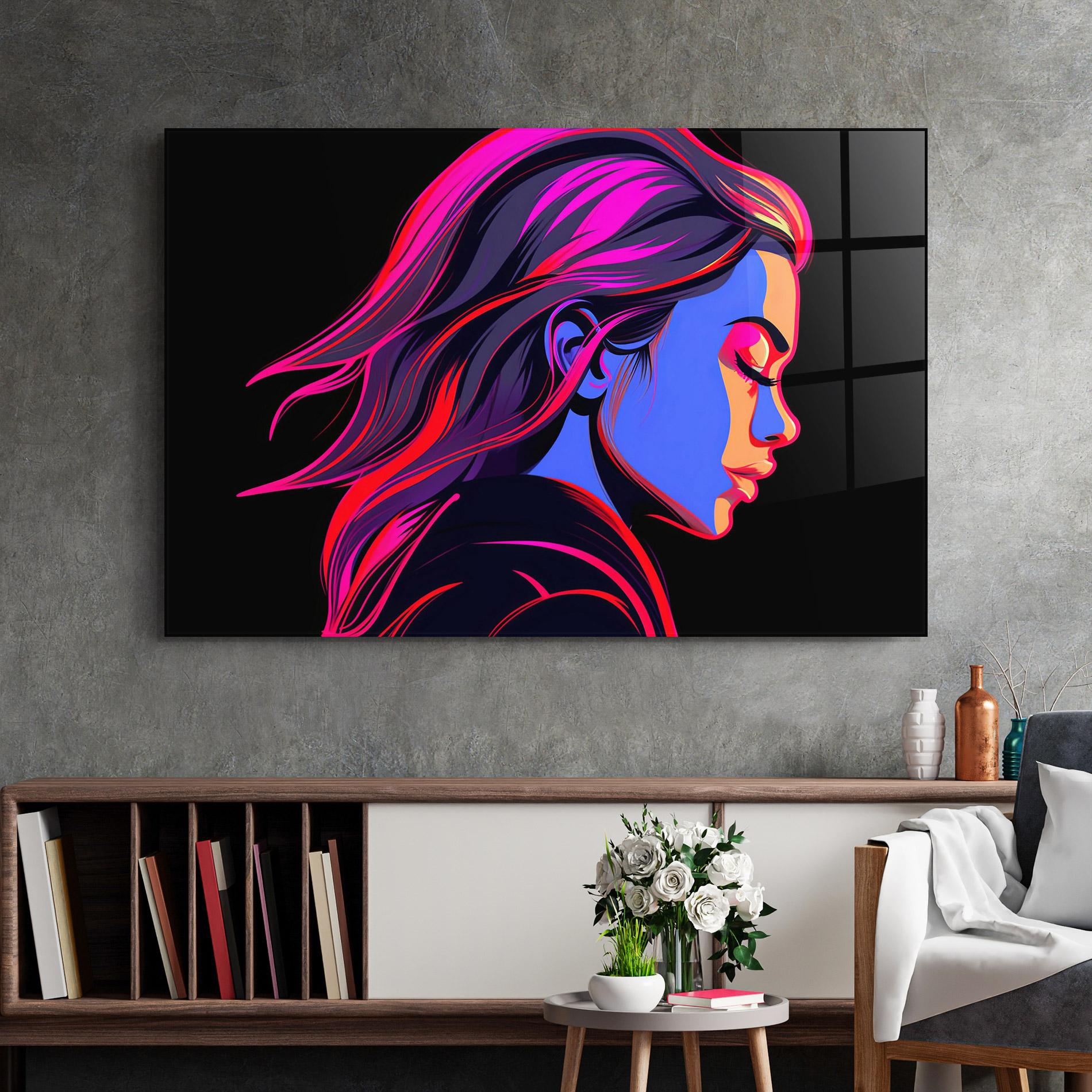 Üvegkép Blue Cream Pop Art mockup 2