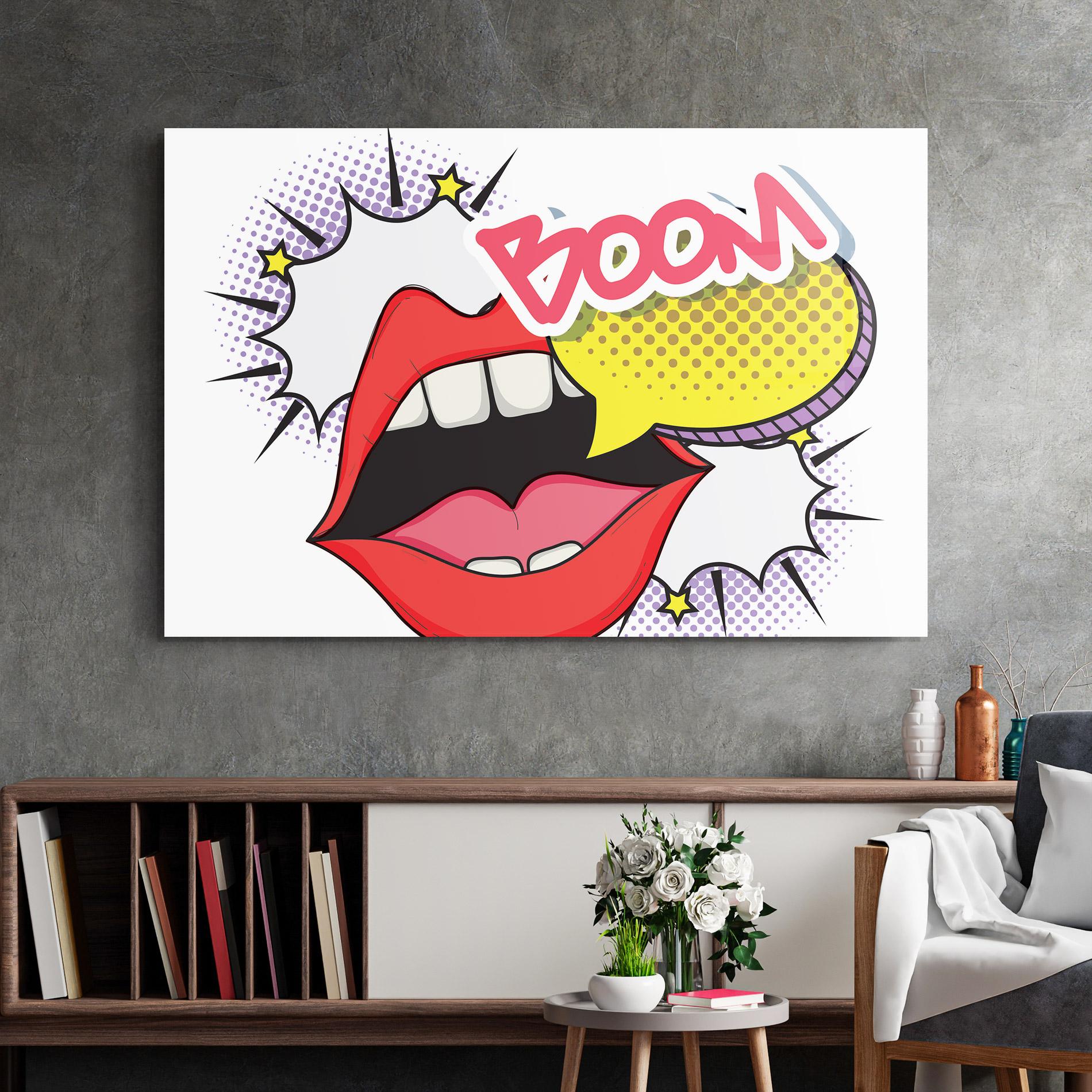 Üvegkép Boom Pop Art mockup 2