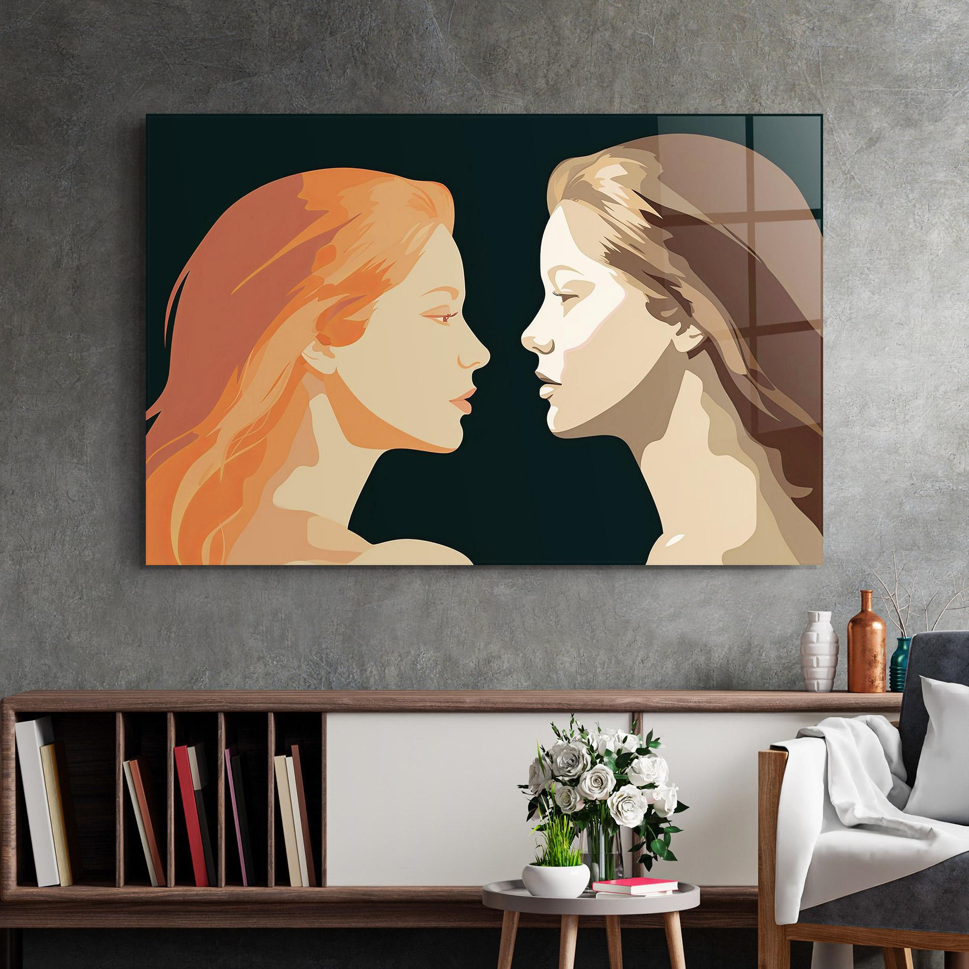 Üvegkép Orange Pop Girl mockup 2