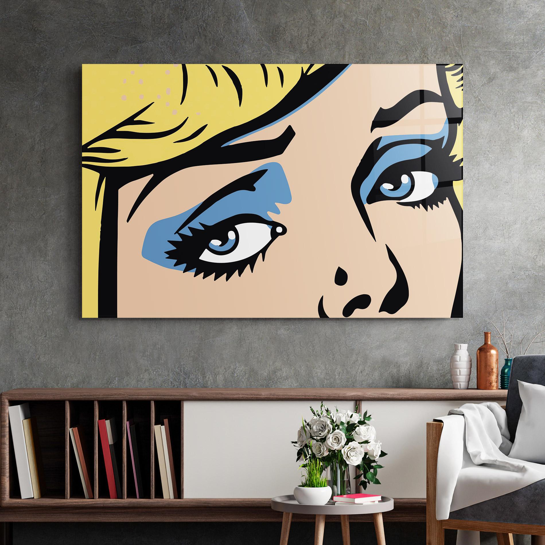 Üvegkép Pop Blue Makeup mockup 2