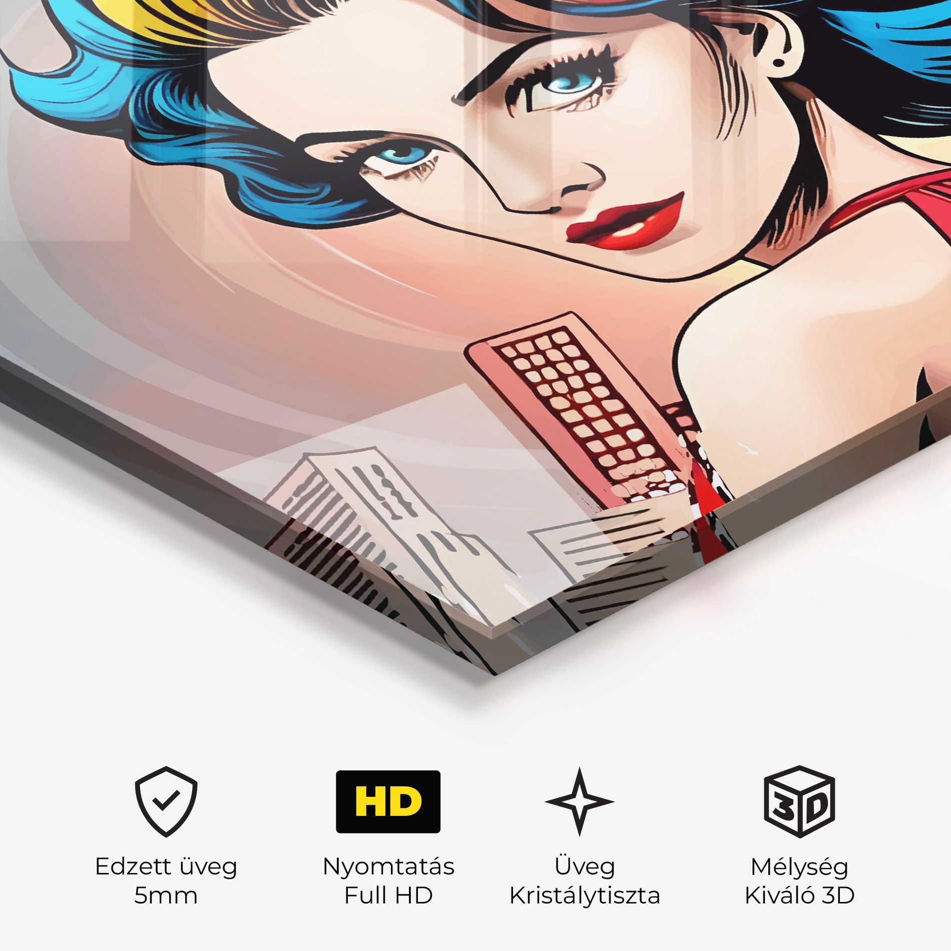 Blue Yellow Pop Hair mockup 3